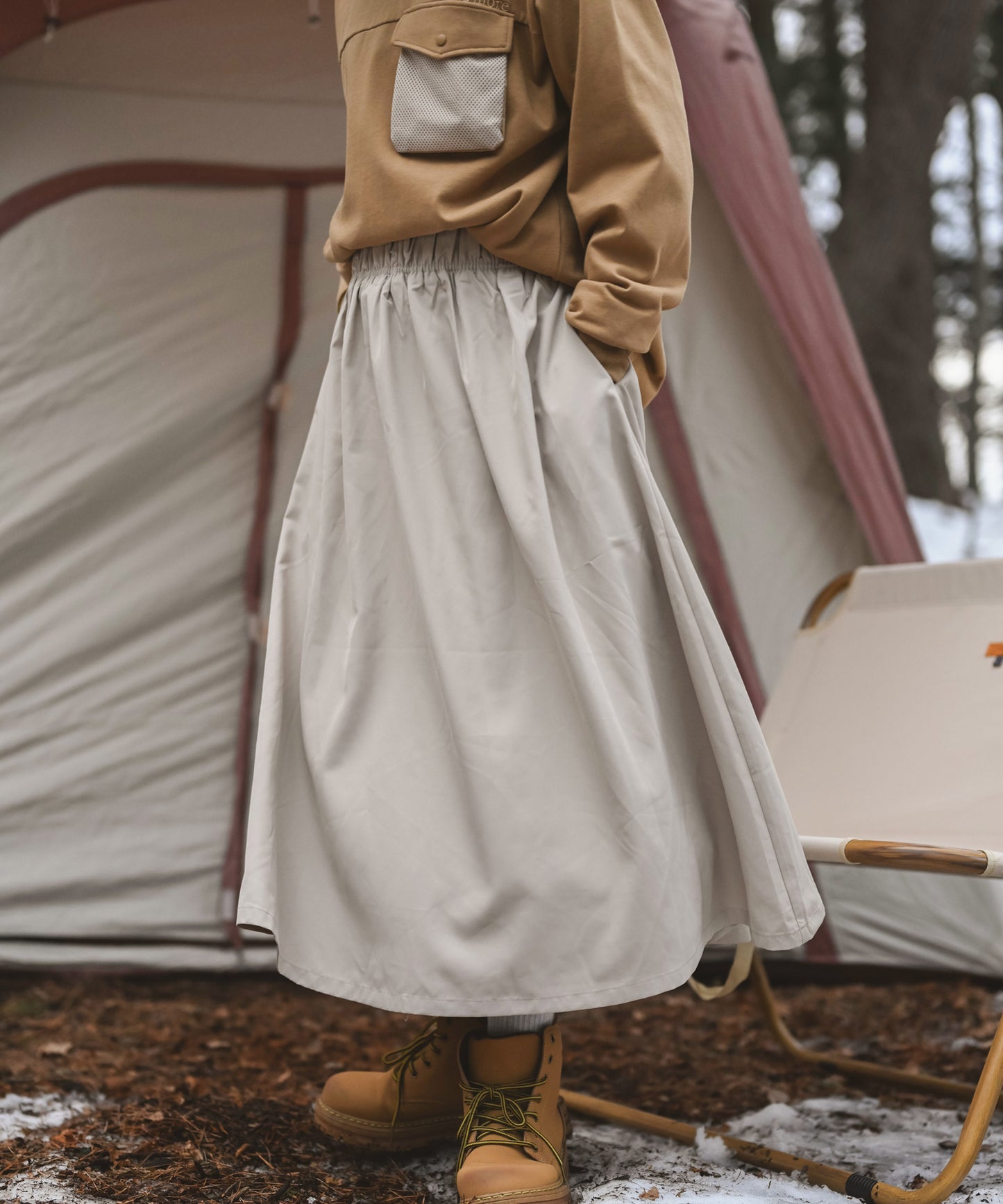 New!! Water-repellent flare skirt