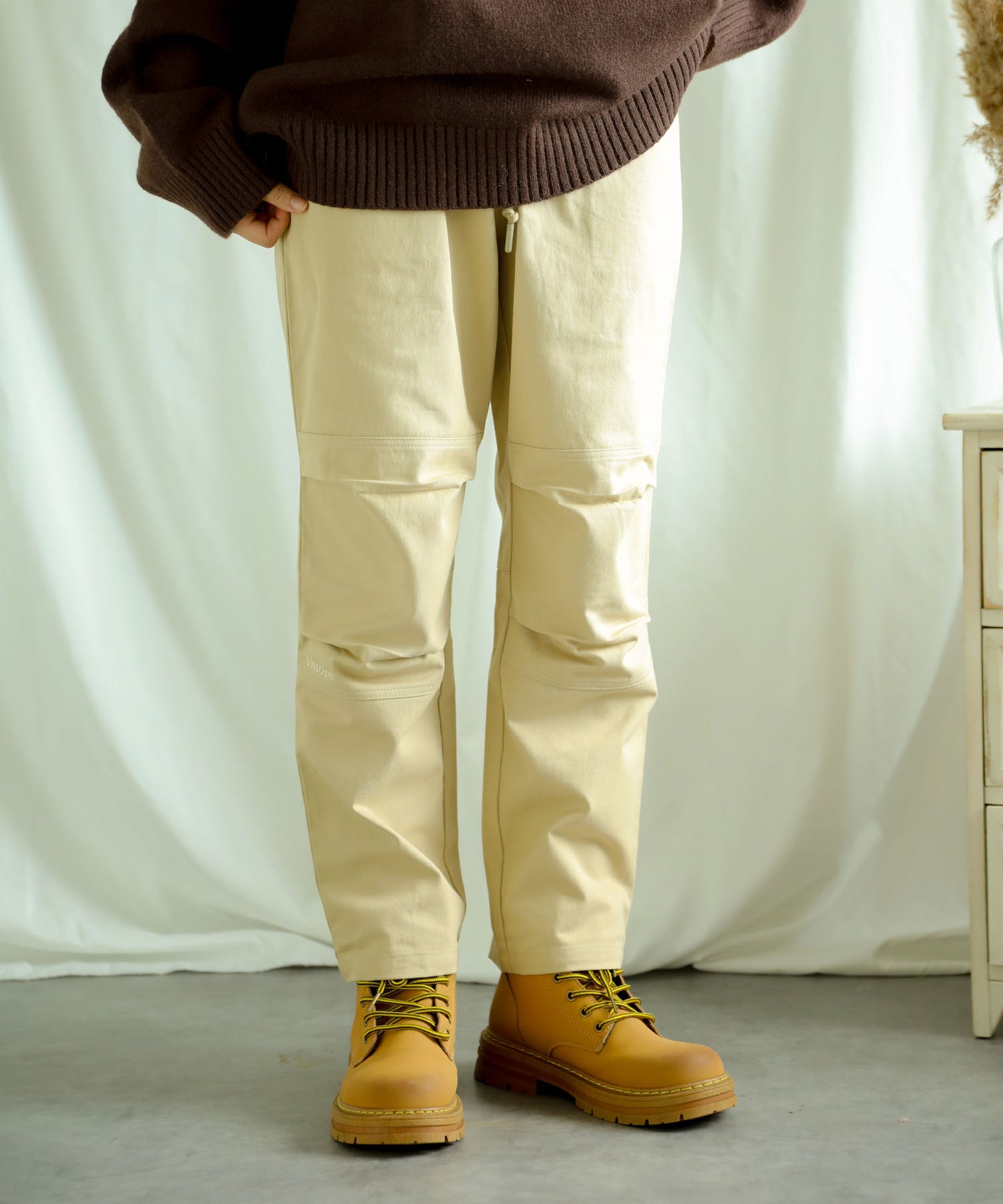 New!! Knee tuck cotton pants