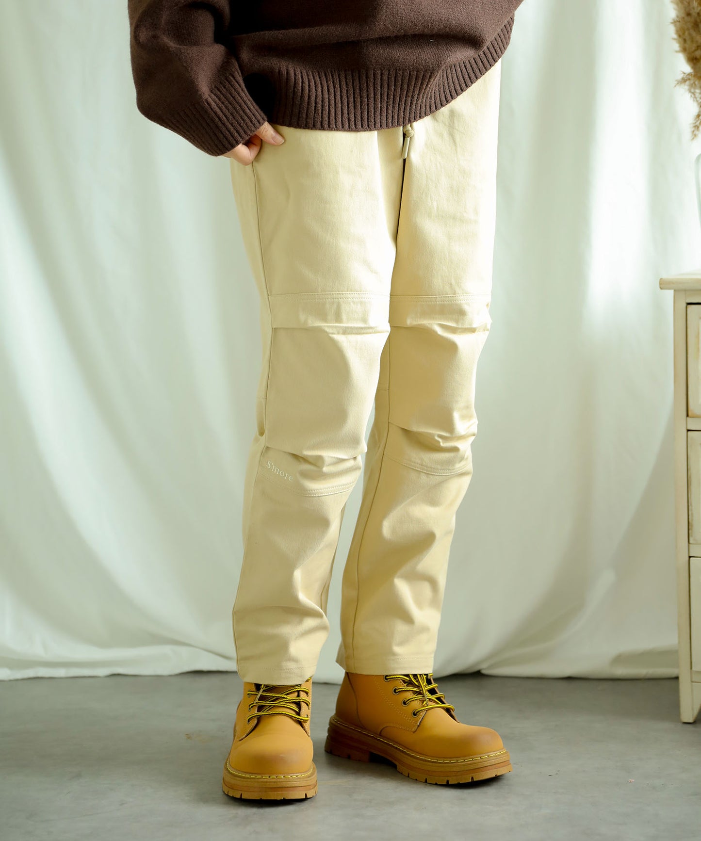 New!! Knee tuck cotton pants