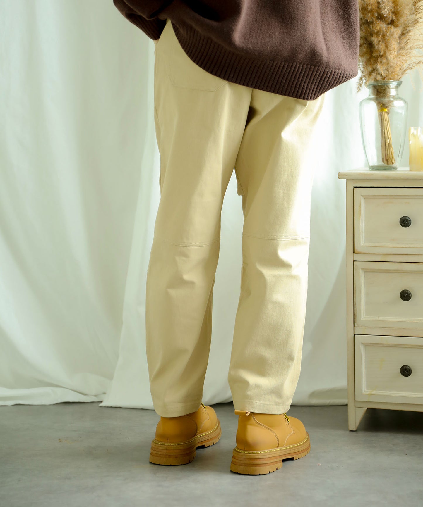 New!! Knee tuck cotton pants