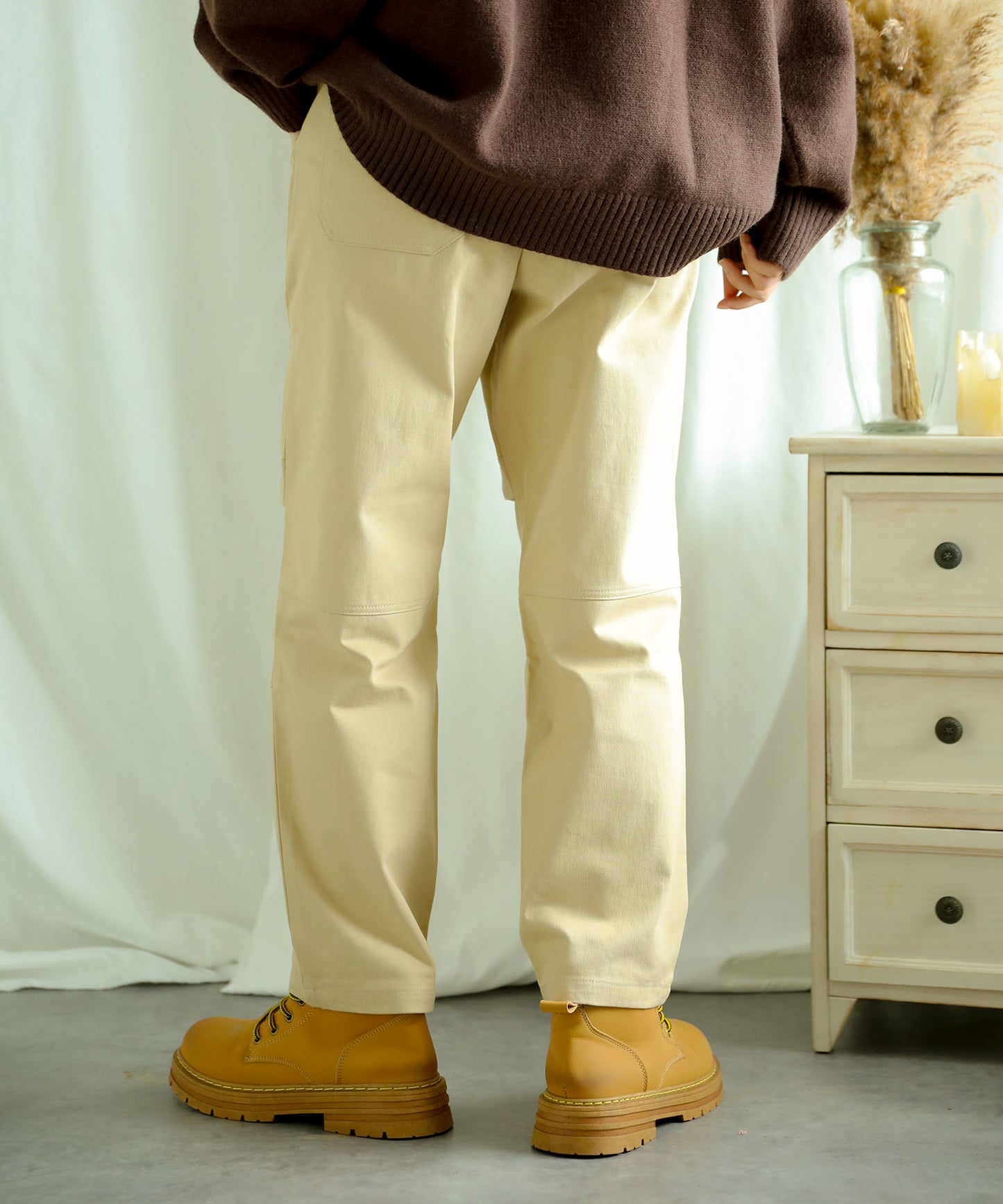 New!! Knee tuck cotton pants