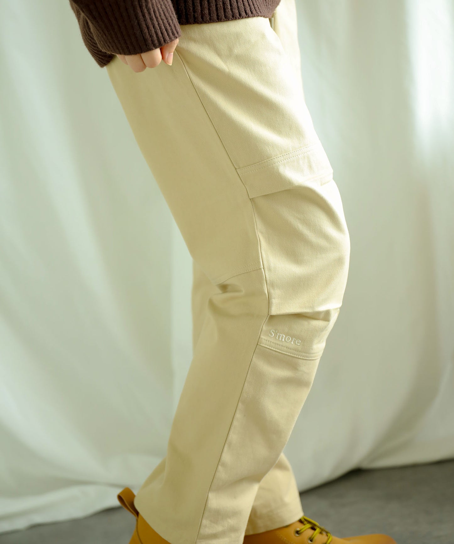 New!! Knee tuck cotton pants