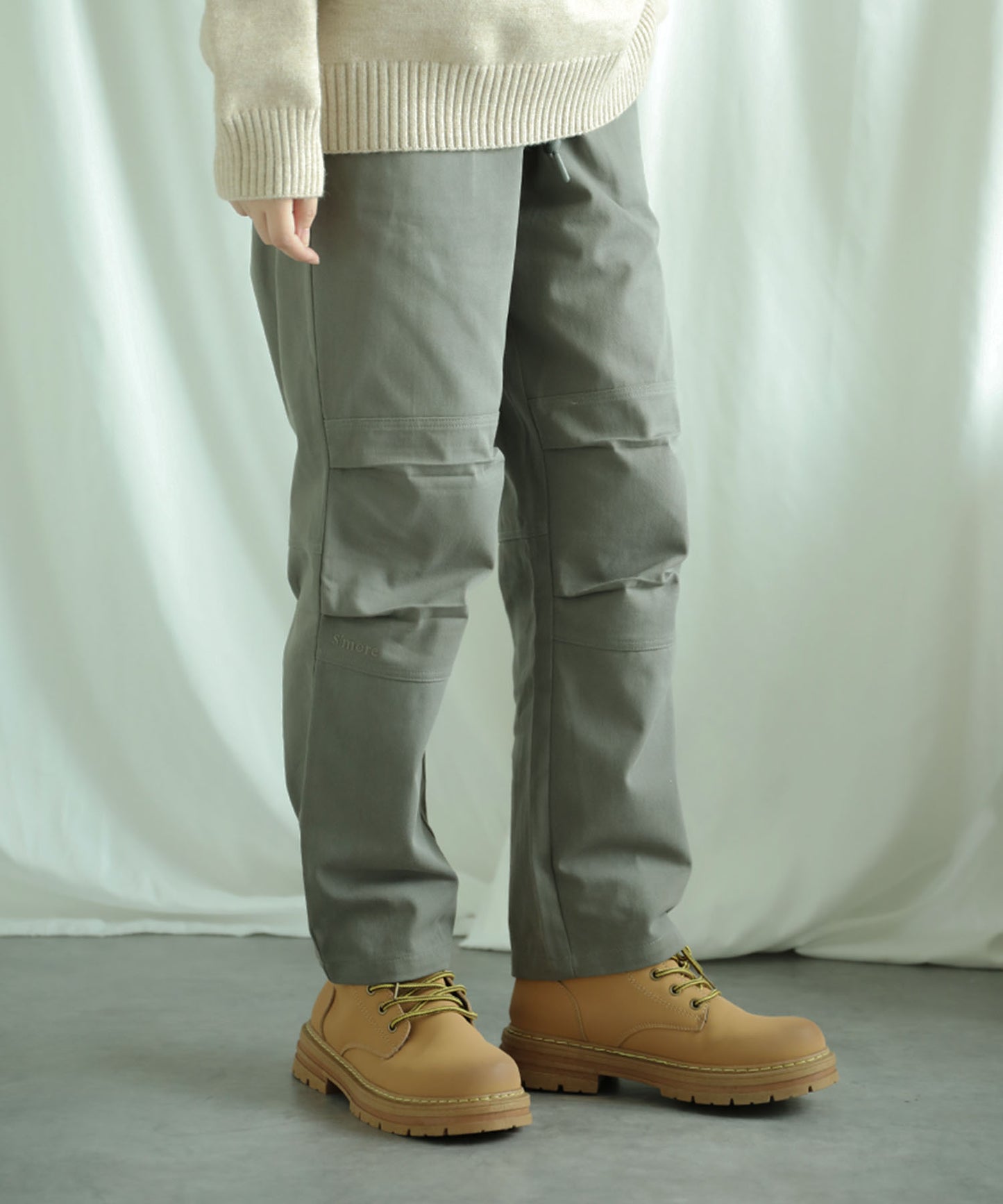 New!! Knee tuck cotton pants