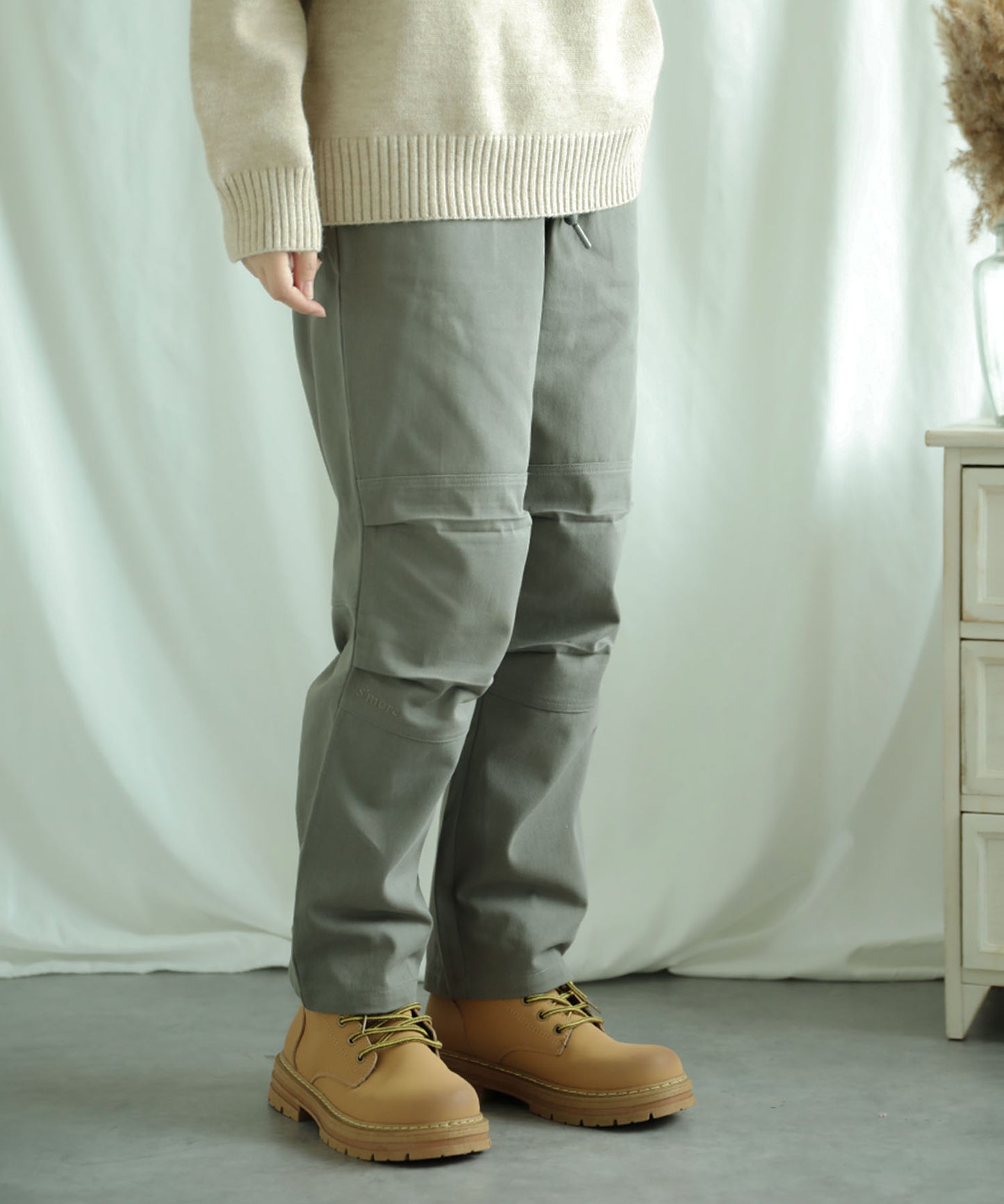 New!! Knee tuck cotton pants