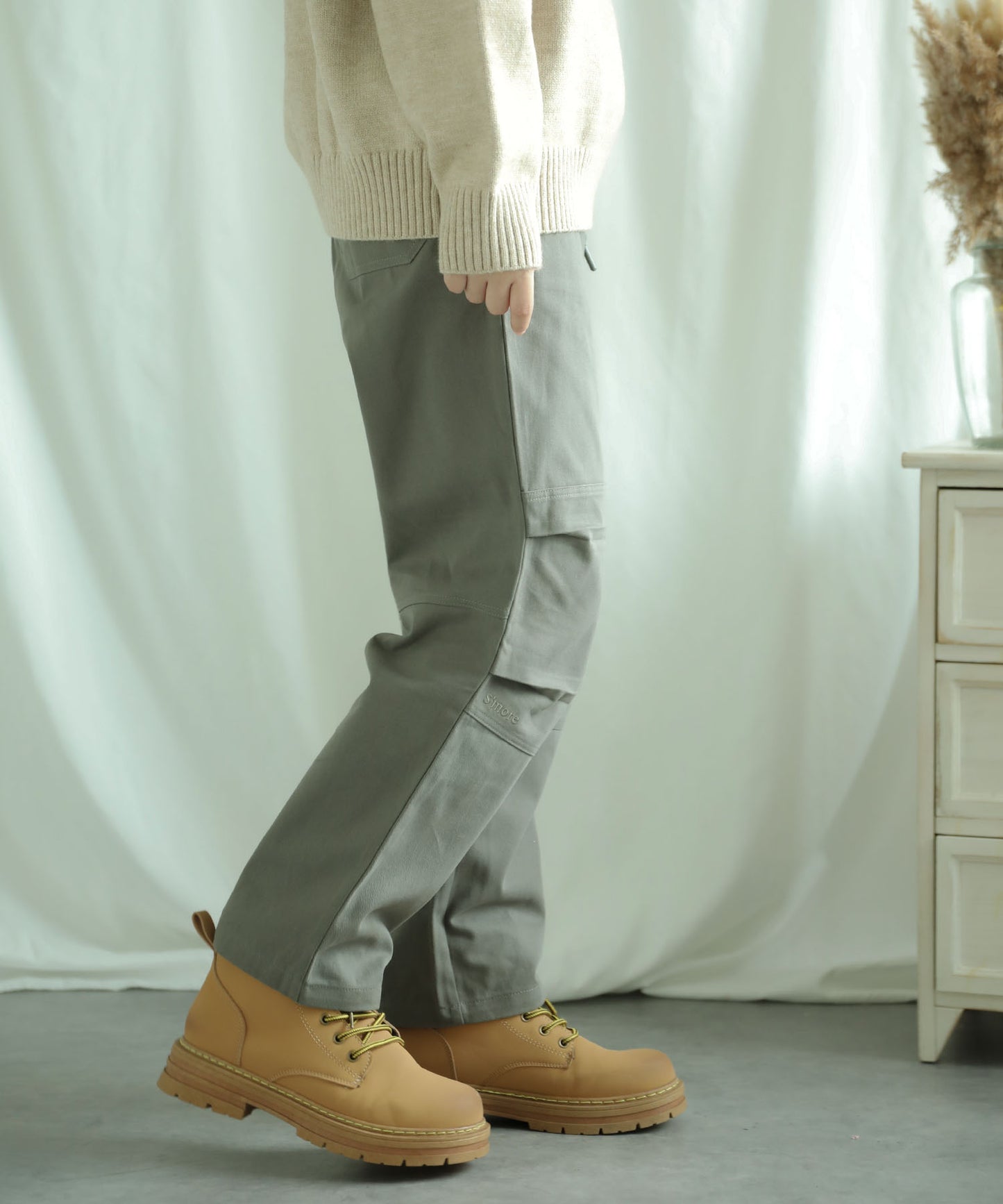 New!! Knee tuck cotton pants