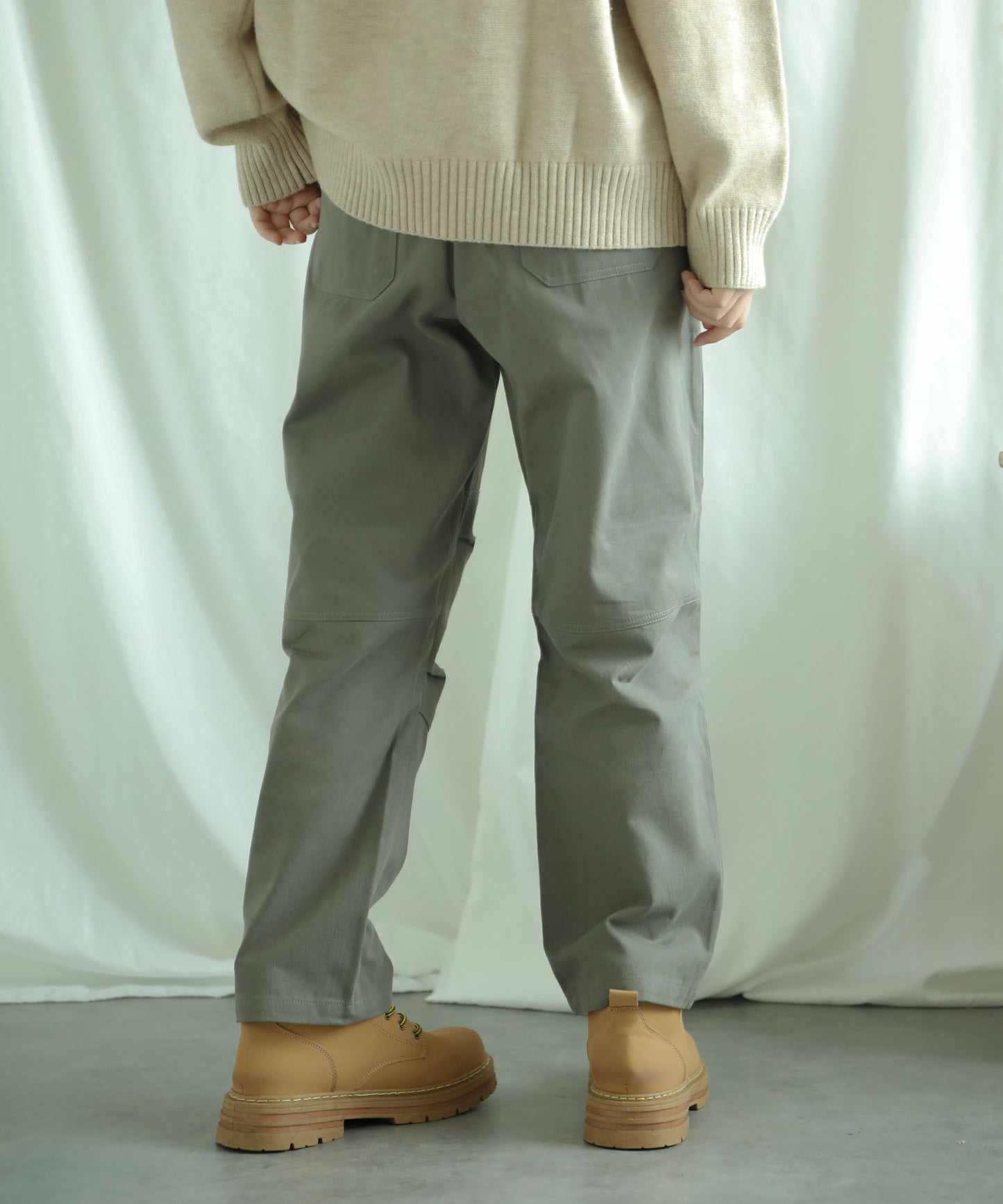 New!! Knee tuck cotton pants