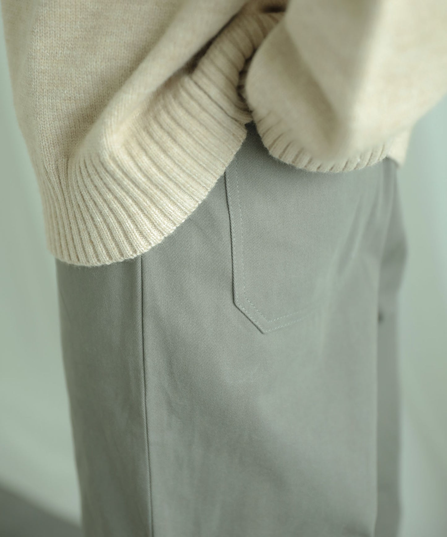 New!! Knee tuck cotton pants