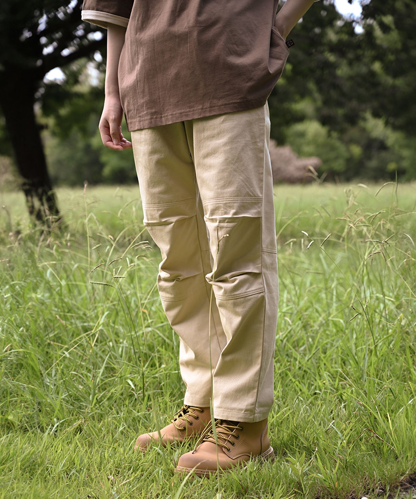 New!! Knee tuck cotton pants