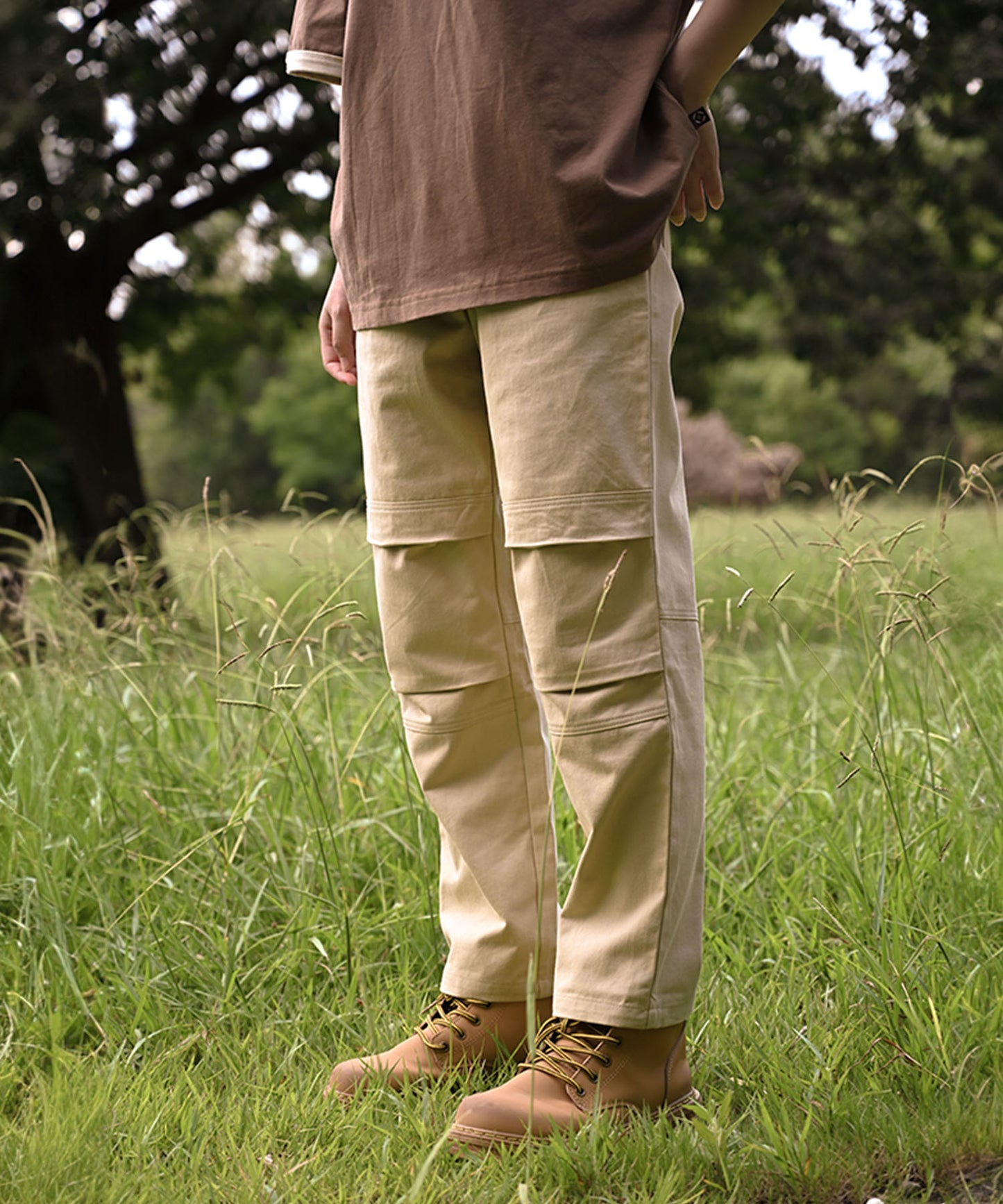 New!! Knee tuck cotton pants