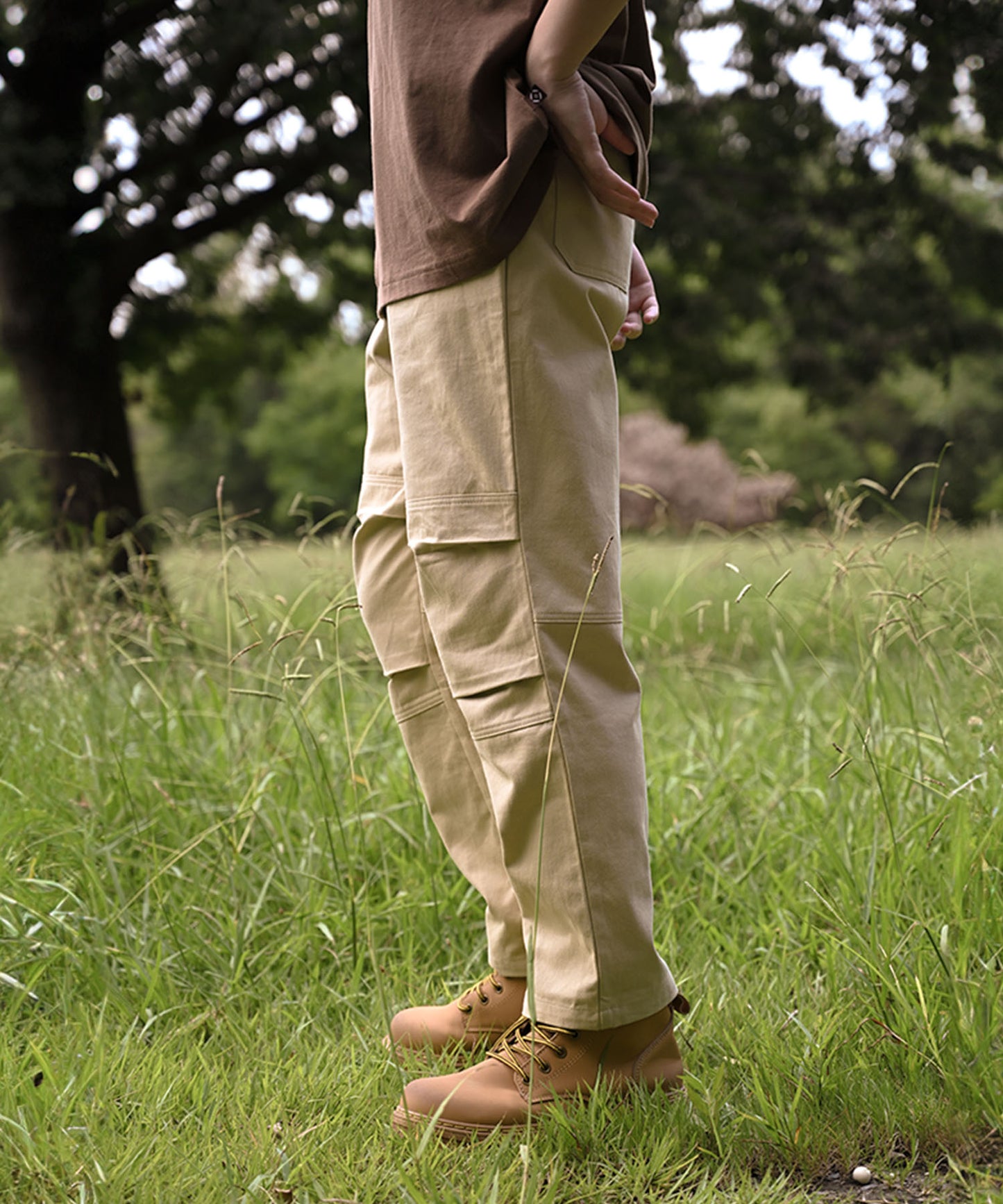 New!! Knee tuck cotton pants