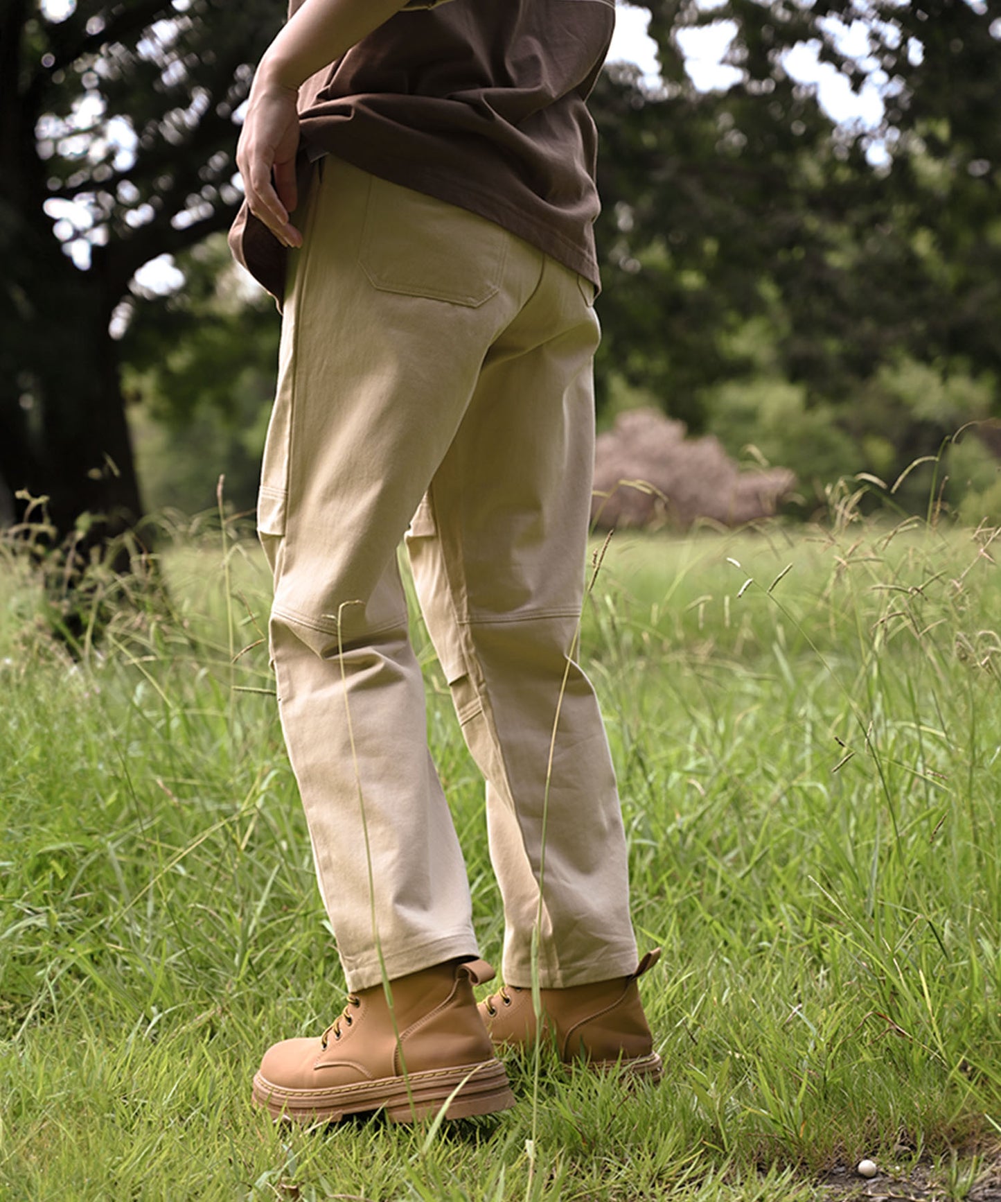 New!! Knee tuck cotton pants