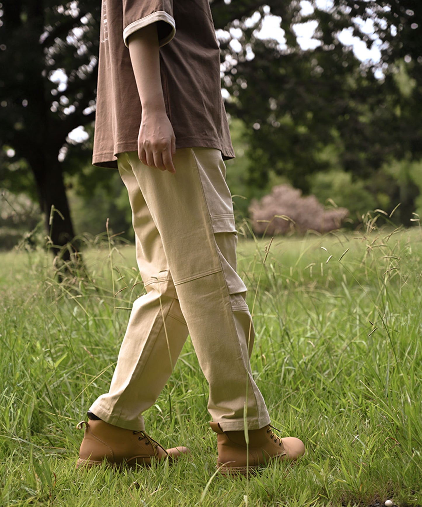 New!! Knee tuck cotton pants