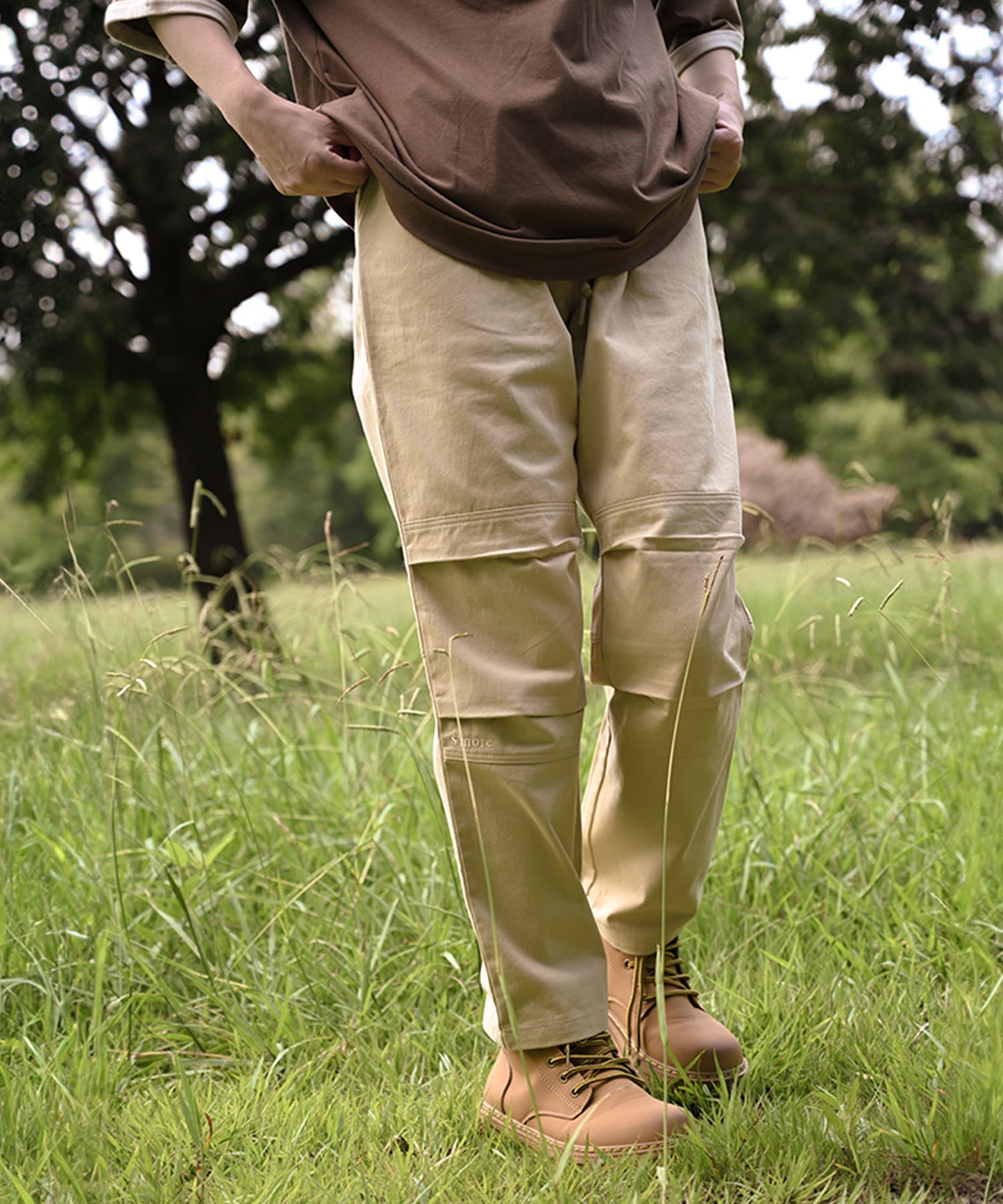 New!! Knee tuck cotton pants