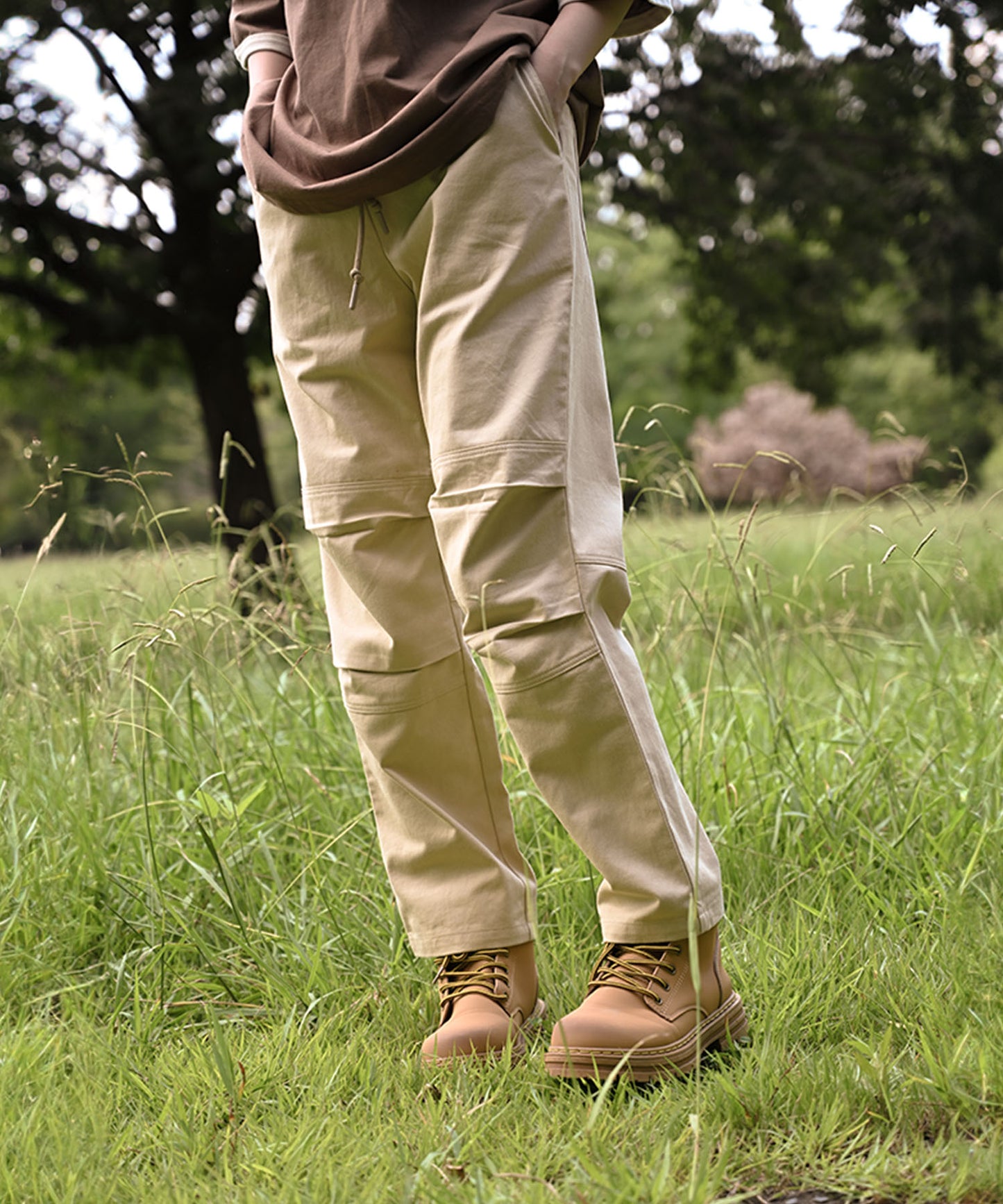 New!! Knee tuck cotton pants