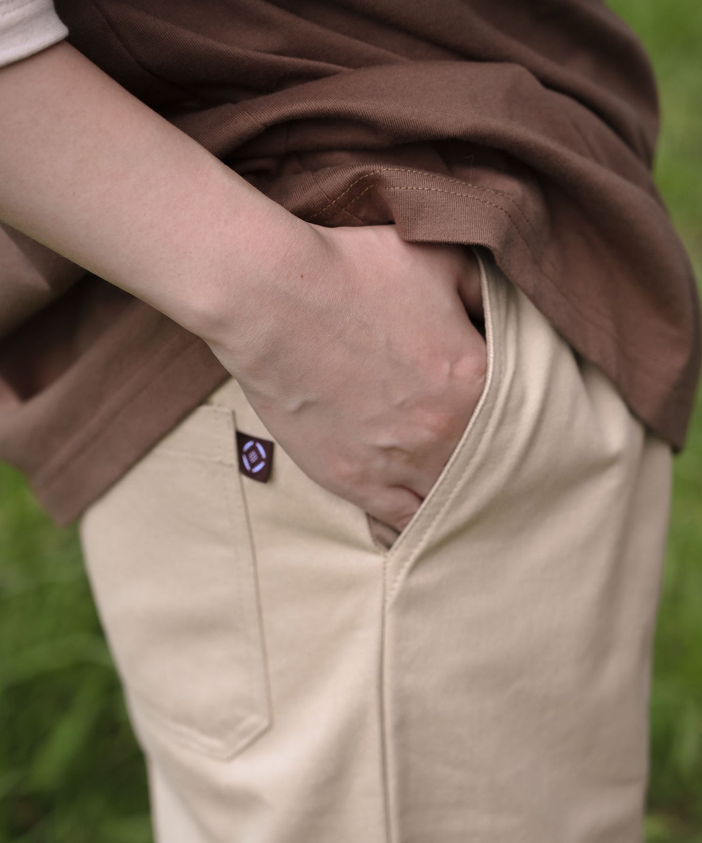 New!! Knee tuck cotton pants