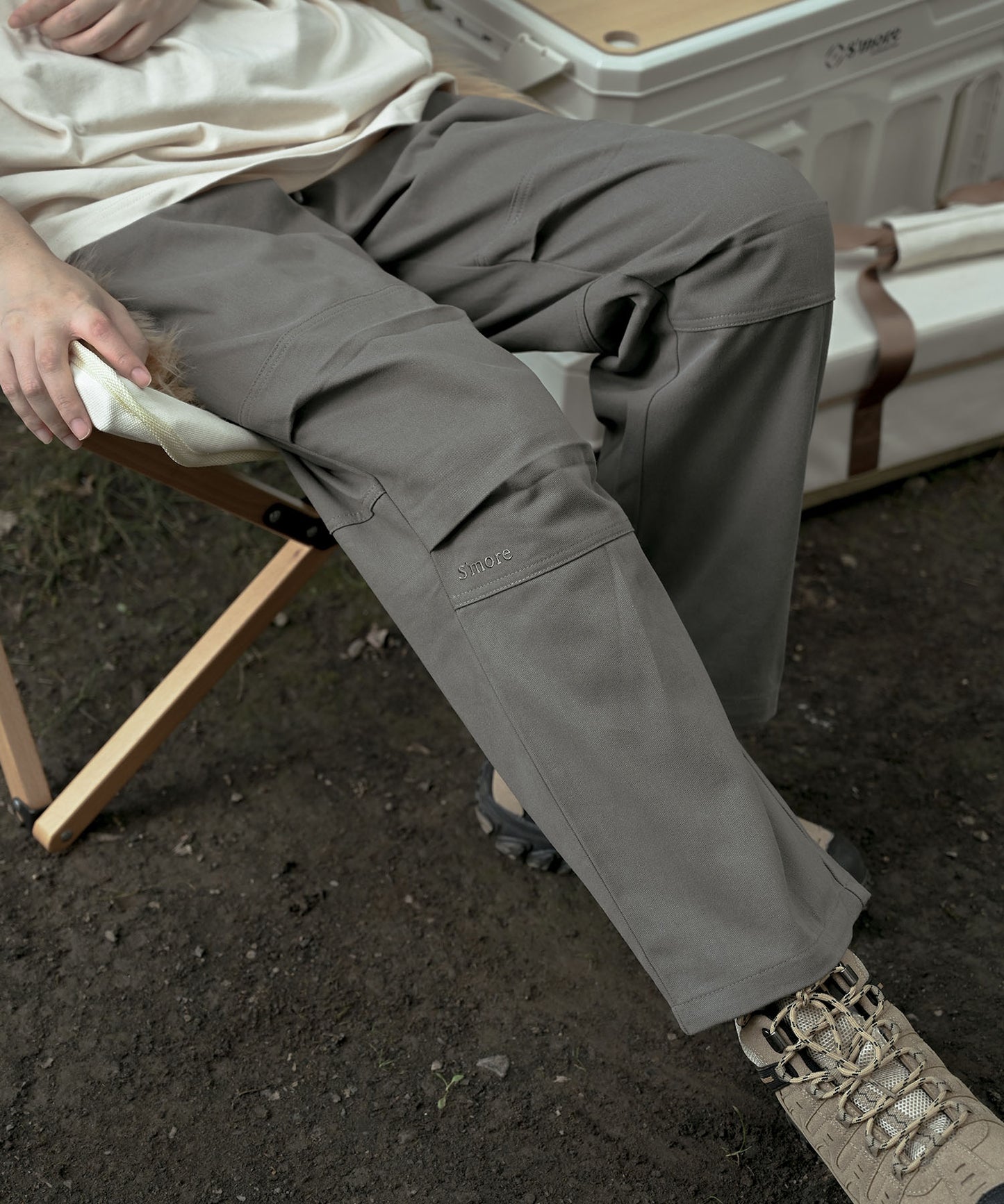 New!! Knee tuck cotton pants