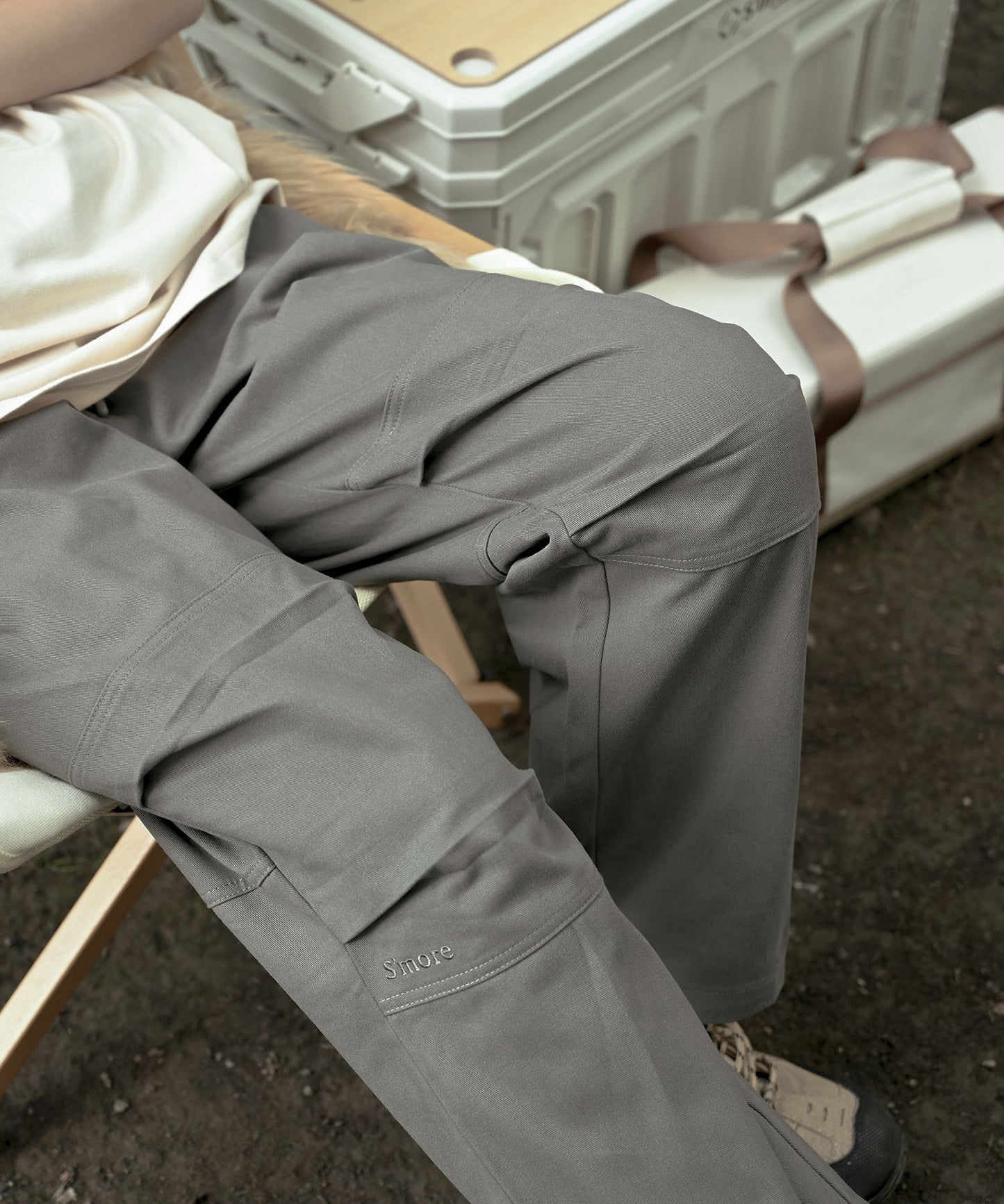 New!! Knee tuck cotton pants