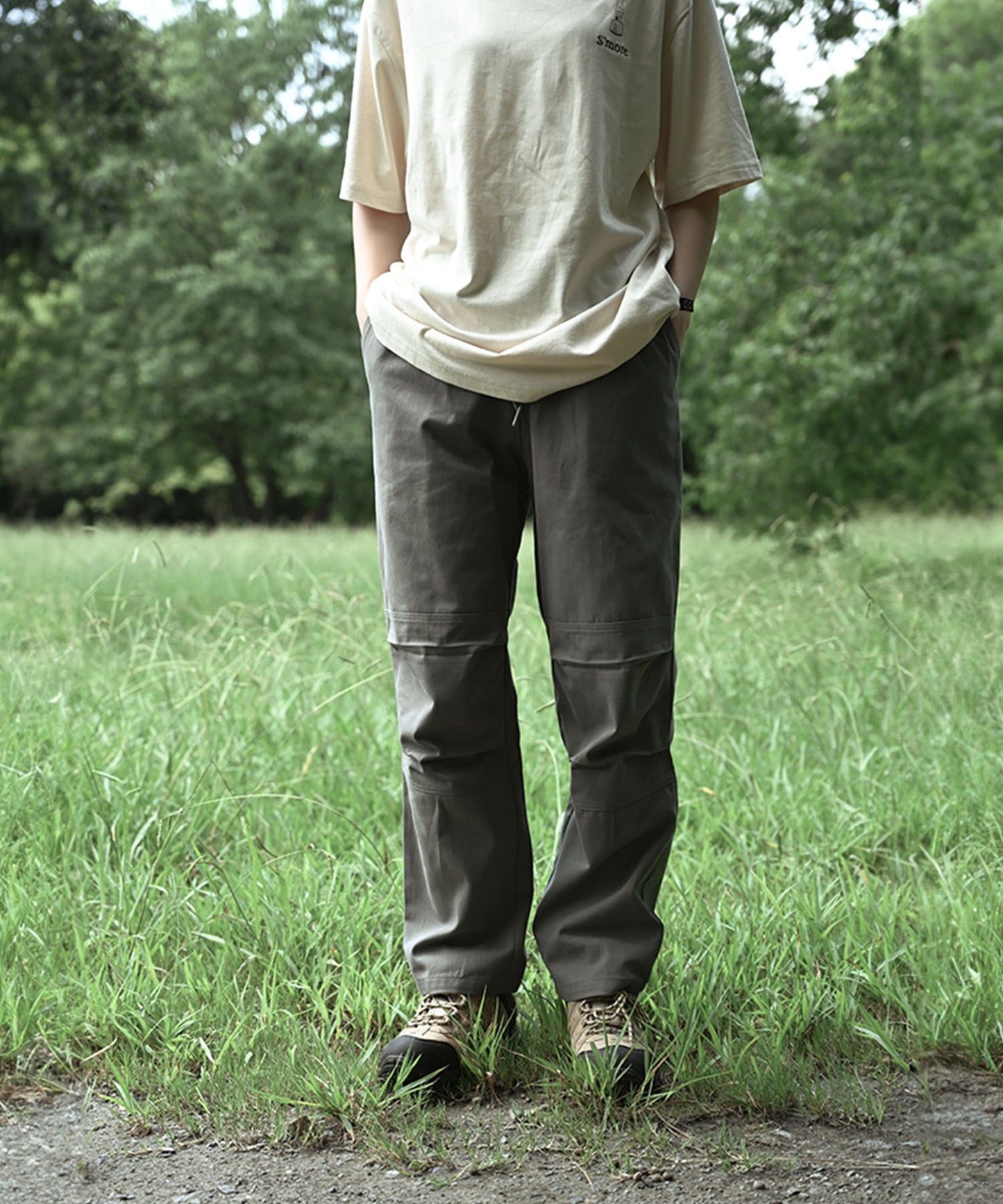 New!! Knee tuck cotton pants