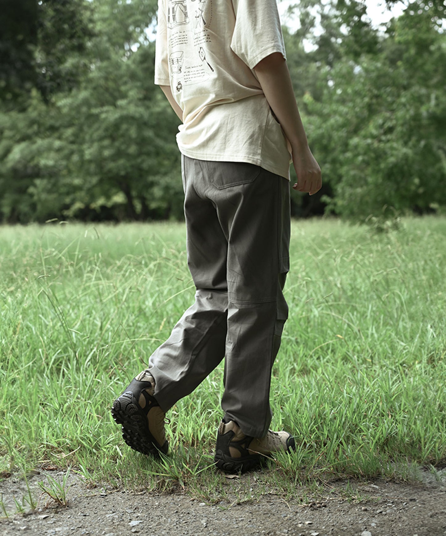 New!! Knee tuck cotton pants