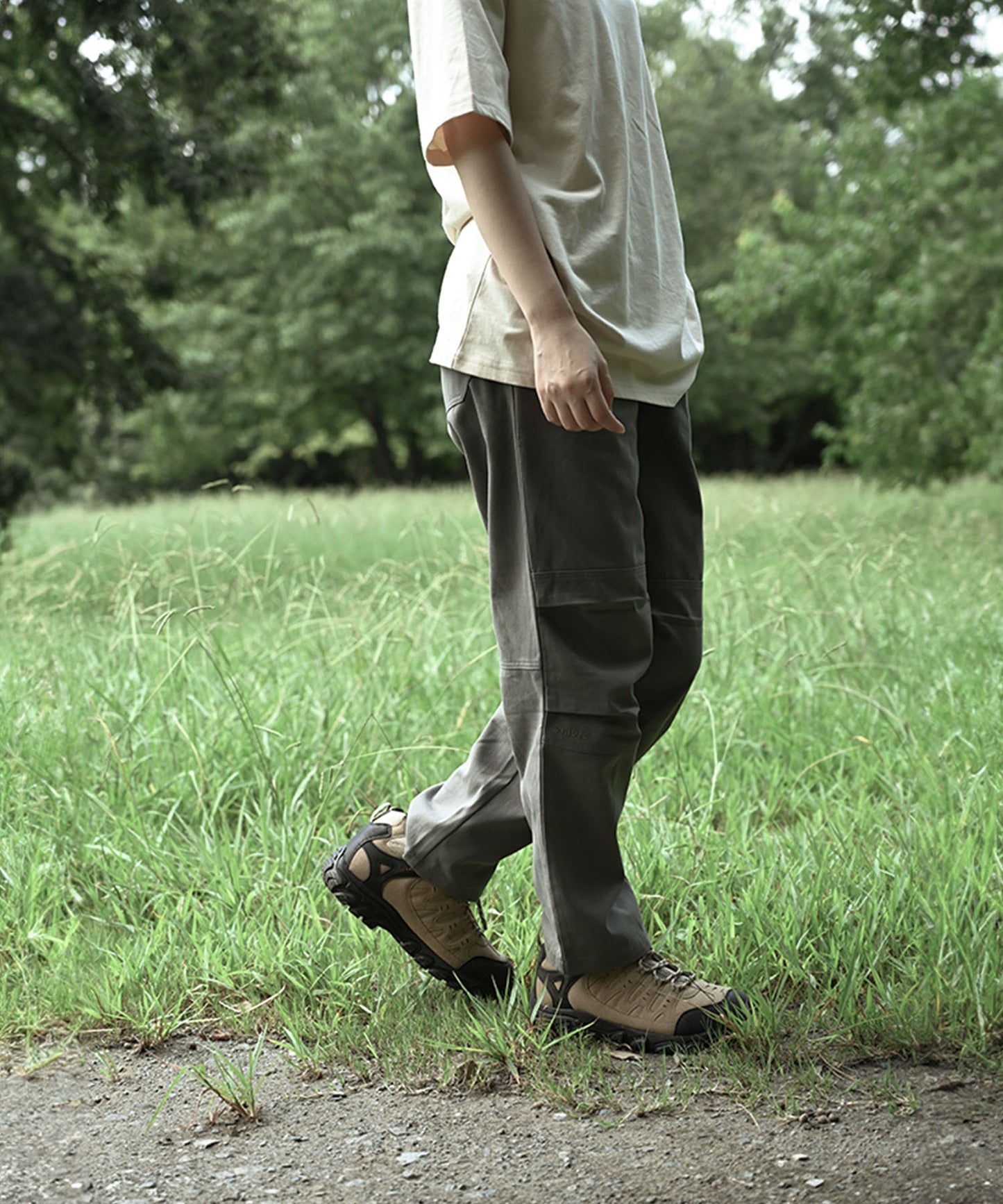 New!! Knee tuck cotton pants