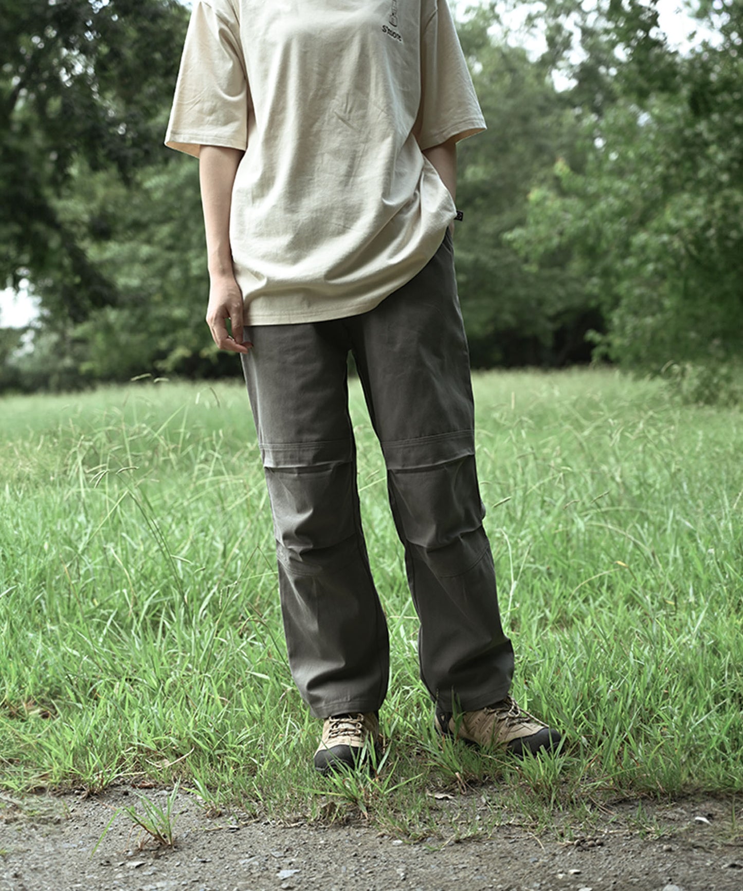 New!! Knee tuck cotton pants