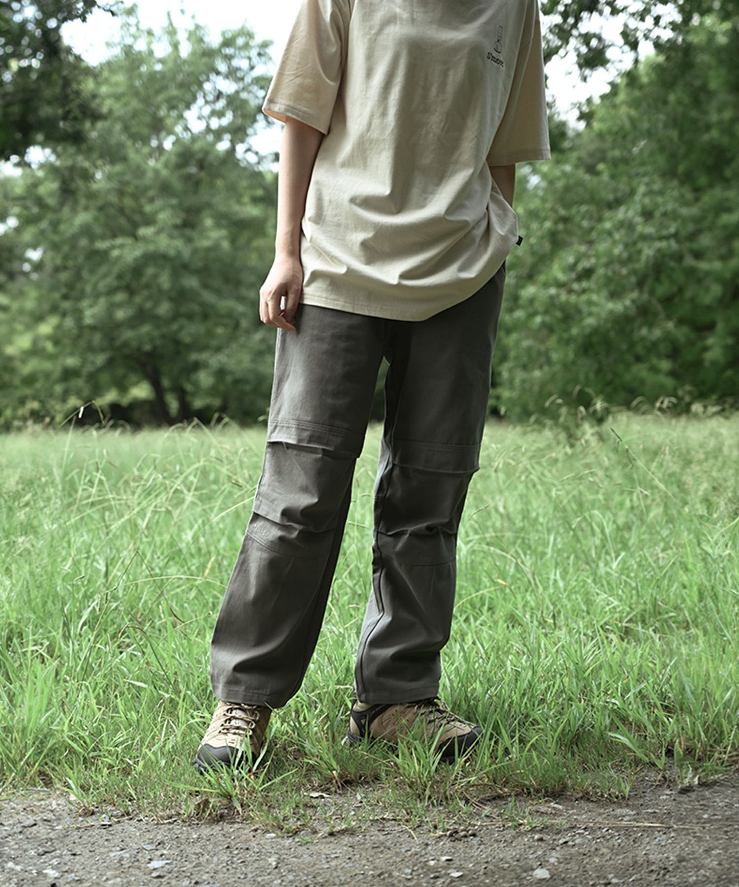 New!! Knee tuck cotton pants