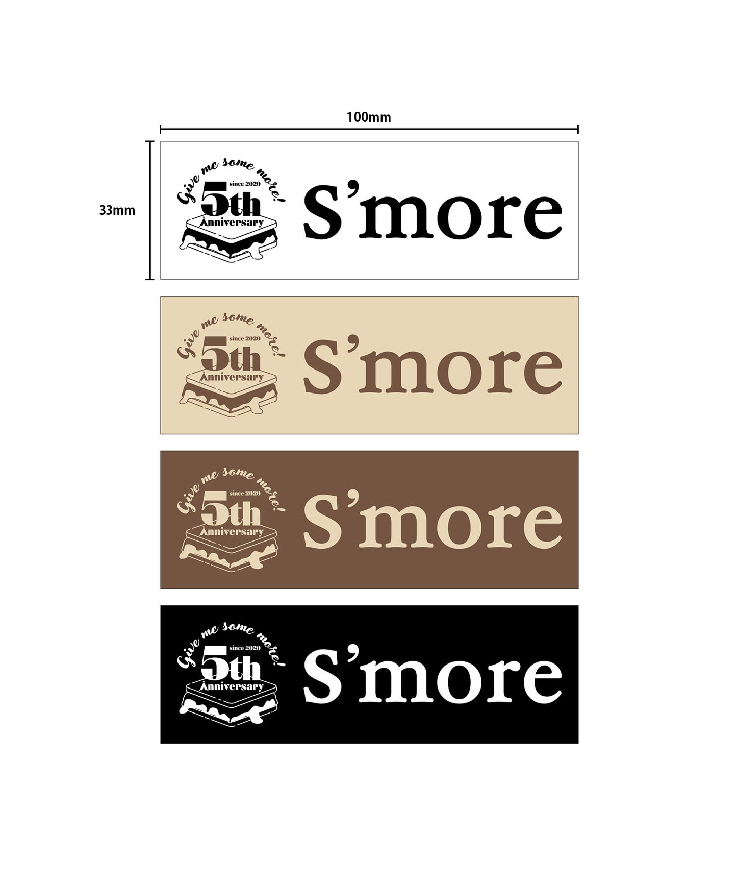 【2025/5/3(土)9:30 販売開始】【 Smore5周年 】5周年ロゴステッカー