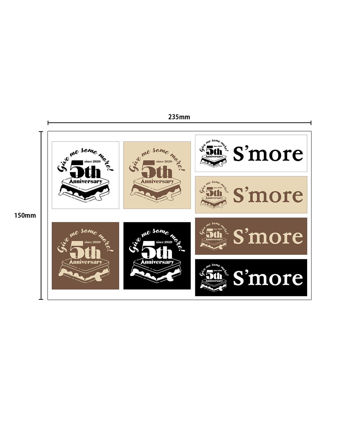 【2025/5/3(土)9:30 販売開始】【 Smore5周年 】5周年ロゴステッカー