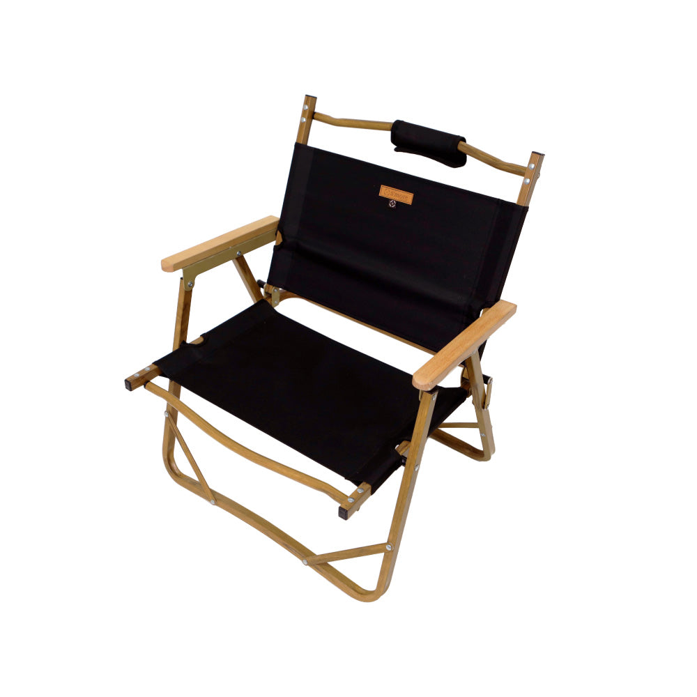【 Alumi Folding Armchair 】 アルミフォールディングアームチェア 木調フレームのチェア