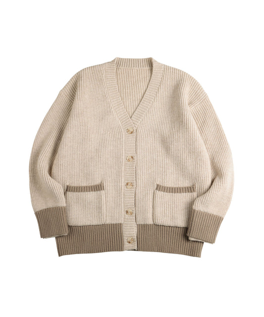 New!! Bicolor knit cardigan