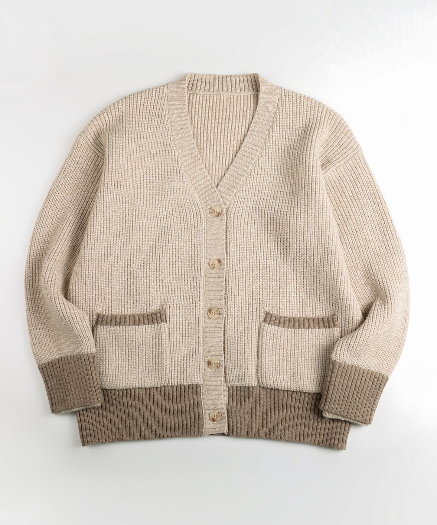 New!! Bicolor knit cardigan