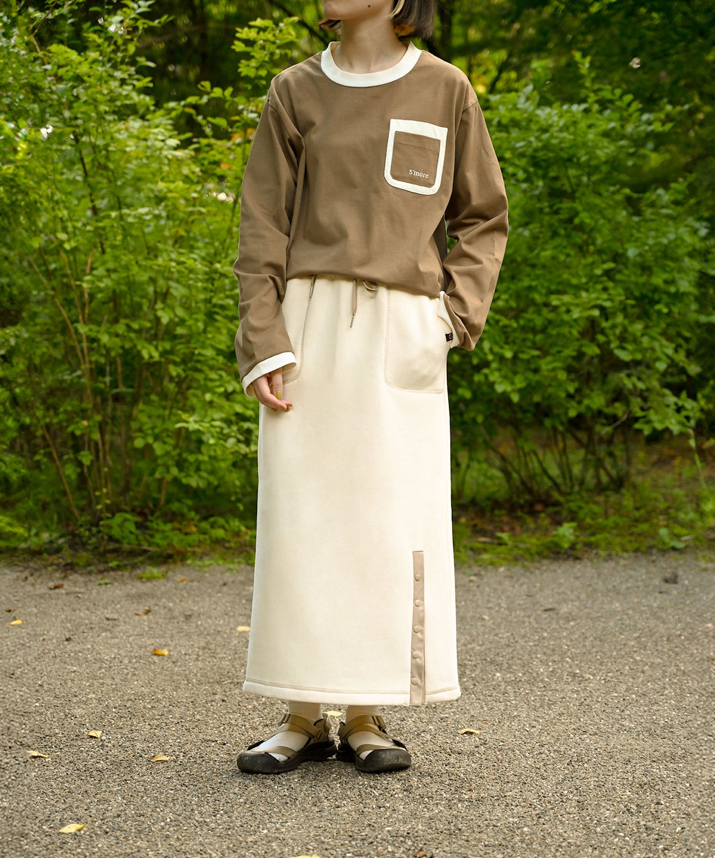 Brushed lining sweat skirt 裏起毛スウェットスカート