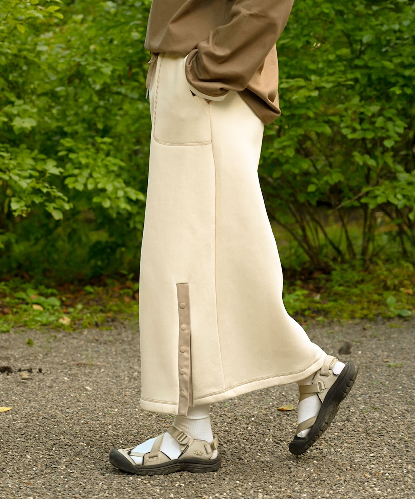Brushed lining sweat skirt 裏起毛スウェットスカート