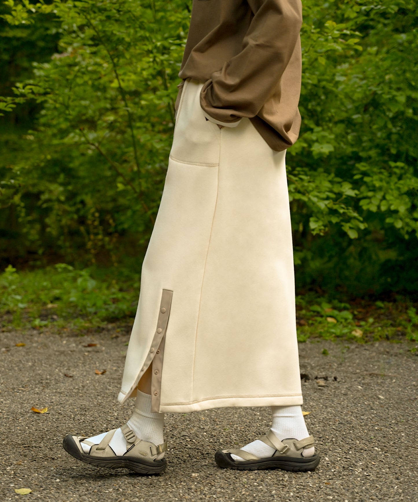 Brushed lining sweat skirt 裏起毛スウェットスカート