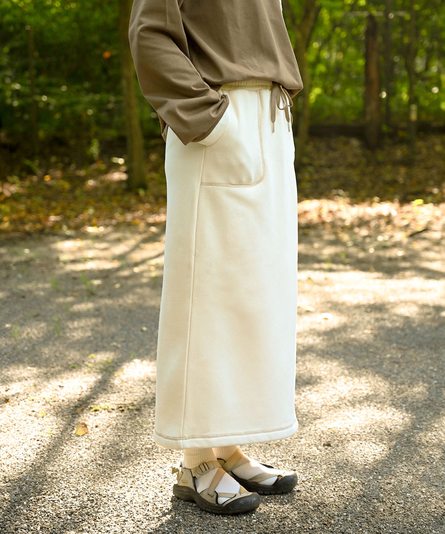 Brushed lining sweat skirt 裏起毛スウェットスカート