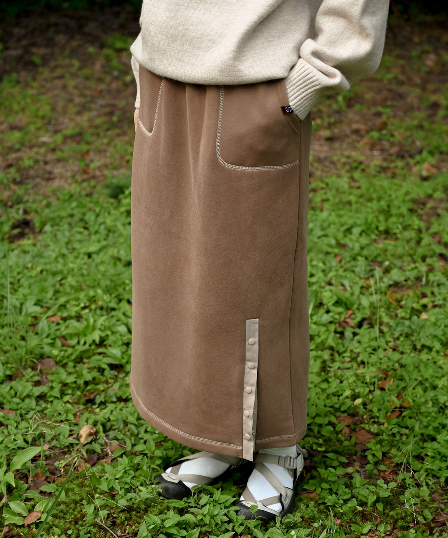 Brushed lining sweat skirt 裏起毛スウェットスカート