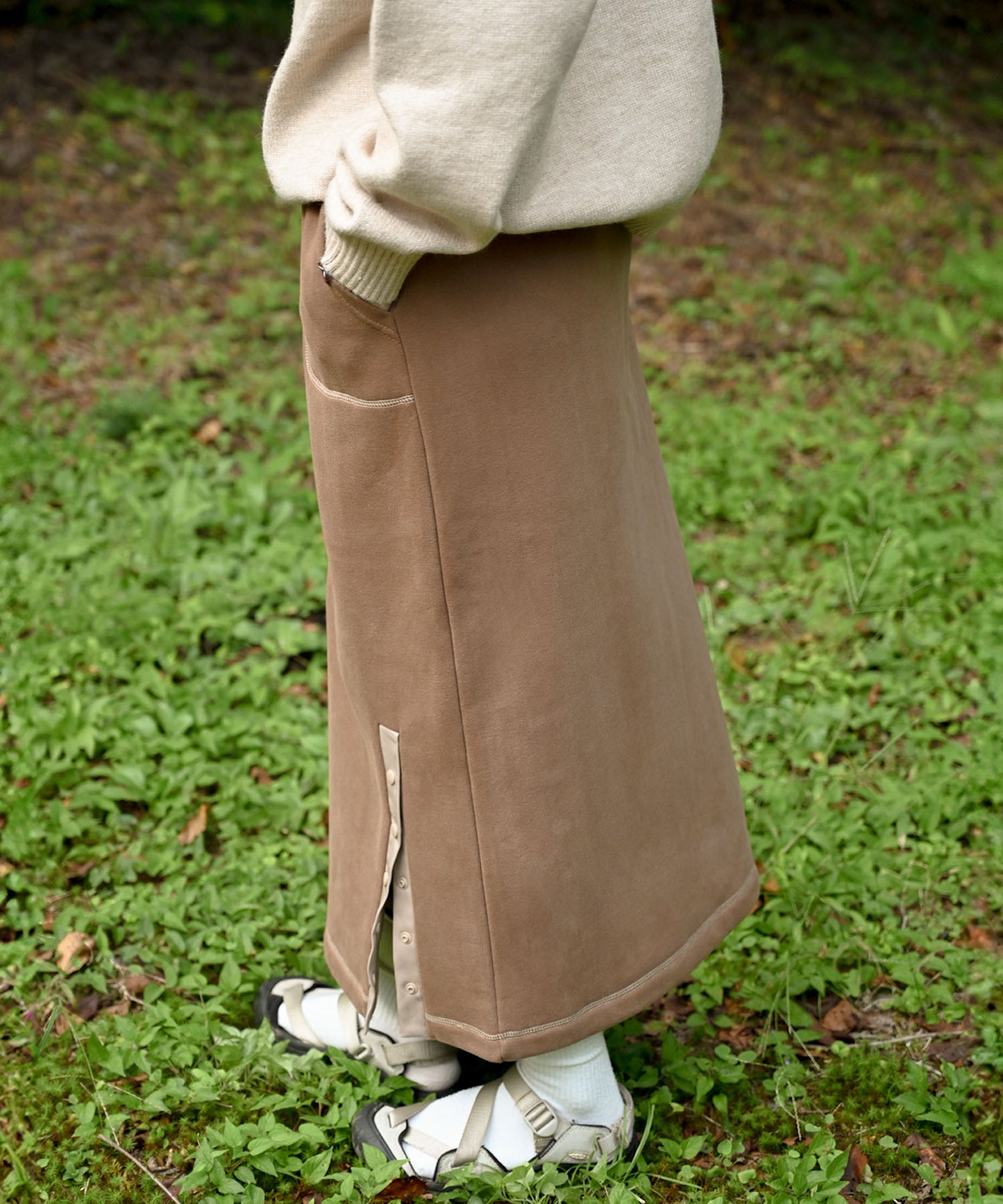 Brushed lining sweat skirt 裏起毛スウェットスカート