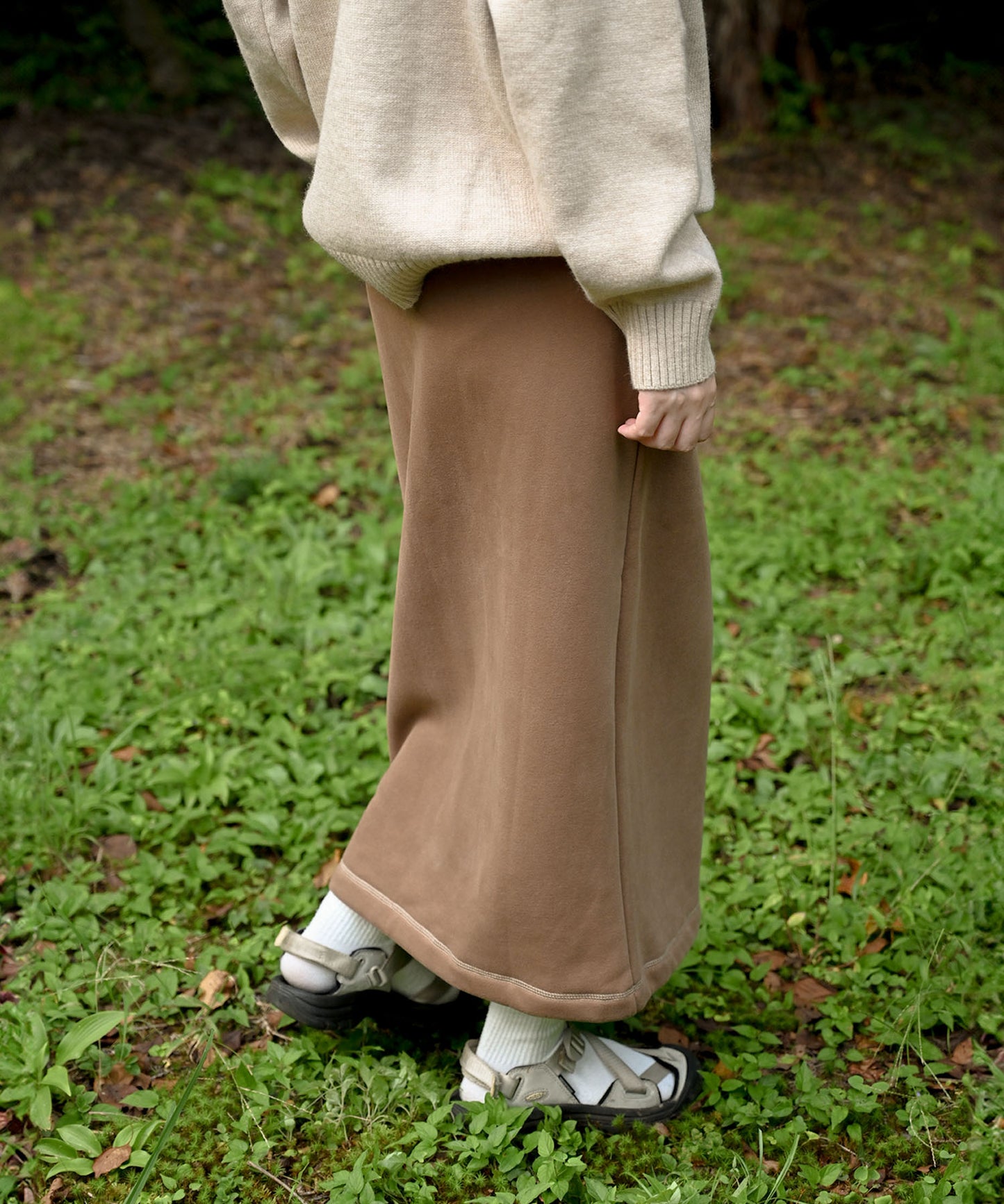 Brushed lining sweat skirt 裏起毛スウェットスカート