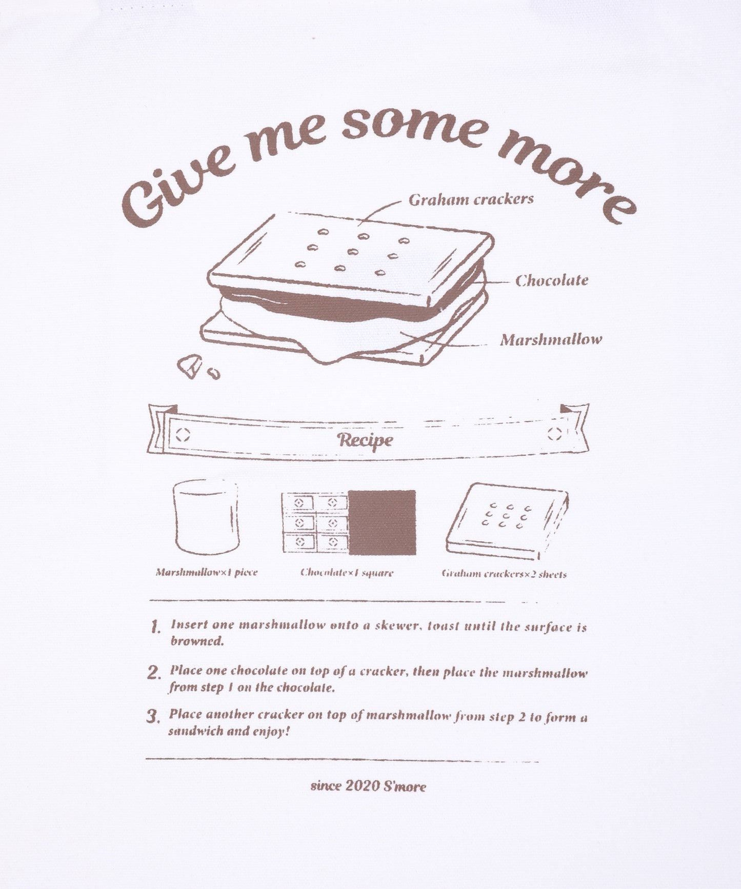 S'more recipe tote