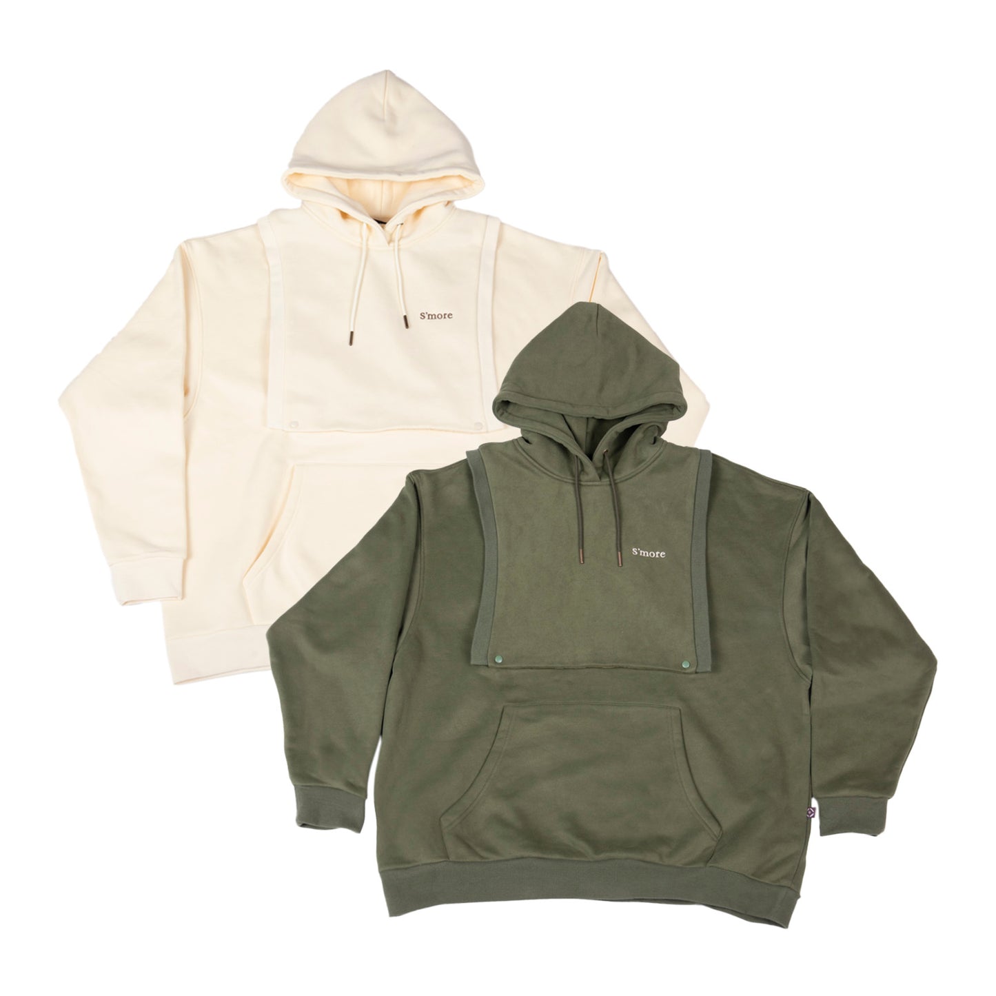 2WAY removable vest sweat parka 裏起毛2WAYパーカー