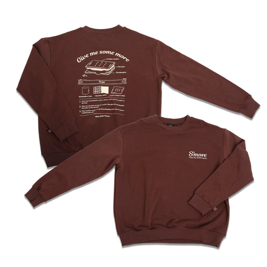 COTTON CREW NECK BIG SWEAT - S'more recipe
