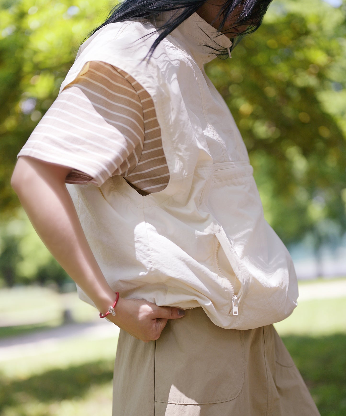 【2025/8/8金9時半発売】S'more 2Way nylon half zip jacket 2ウェイナイロンハーフジップジャケット
