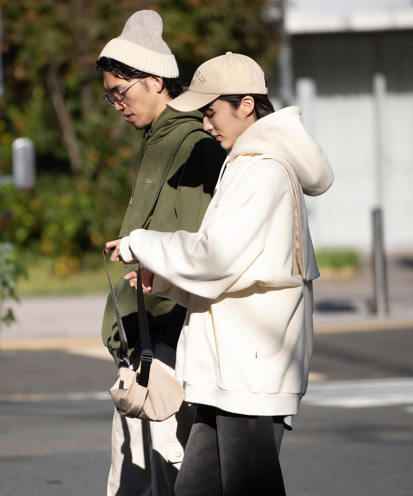 2WAY removable vest sweat parka 裏起毛2WAYパーカー