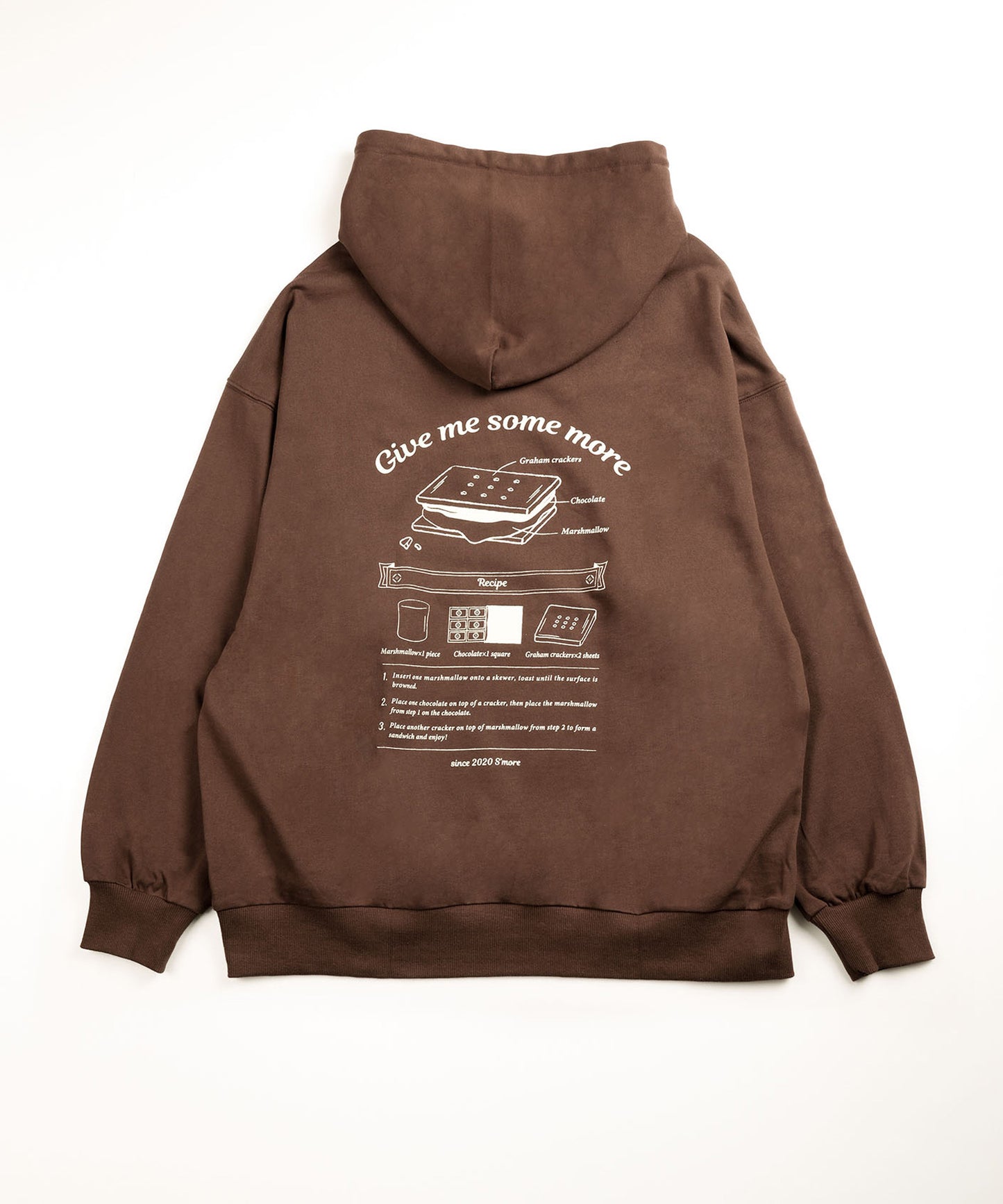 New!! COTTON HOODED SWEATSHIRT - S'more recipe コットンフーディッドスウェット - スモアレシピ