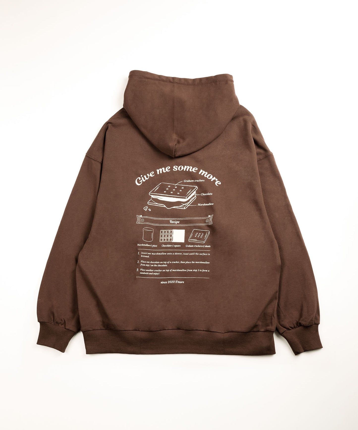 New!! COTTON HOODED SWEATSHIRT - S'more recipe コットンフーディッドスウェット - スモアレシピ