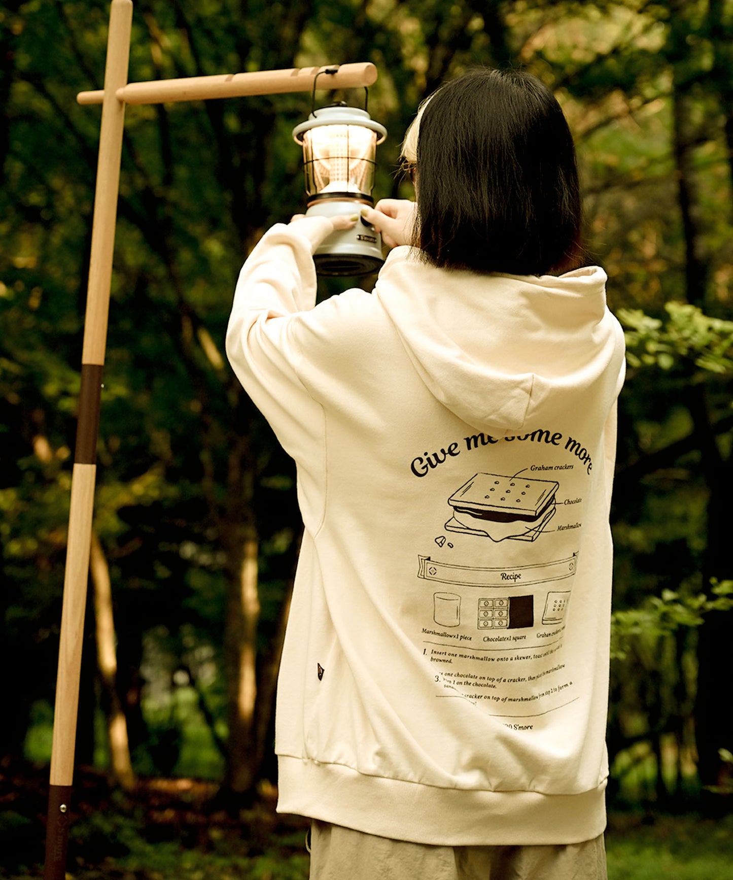 New!! COTTON HOODED SWEATSHIRT - S'more recipe コットンフーディッドスウェット - スモアレシピ