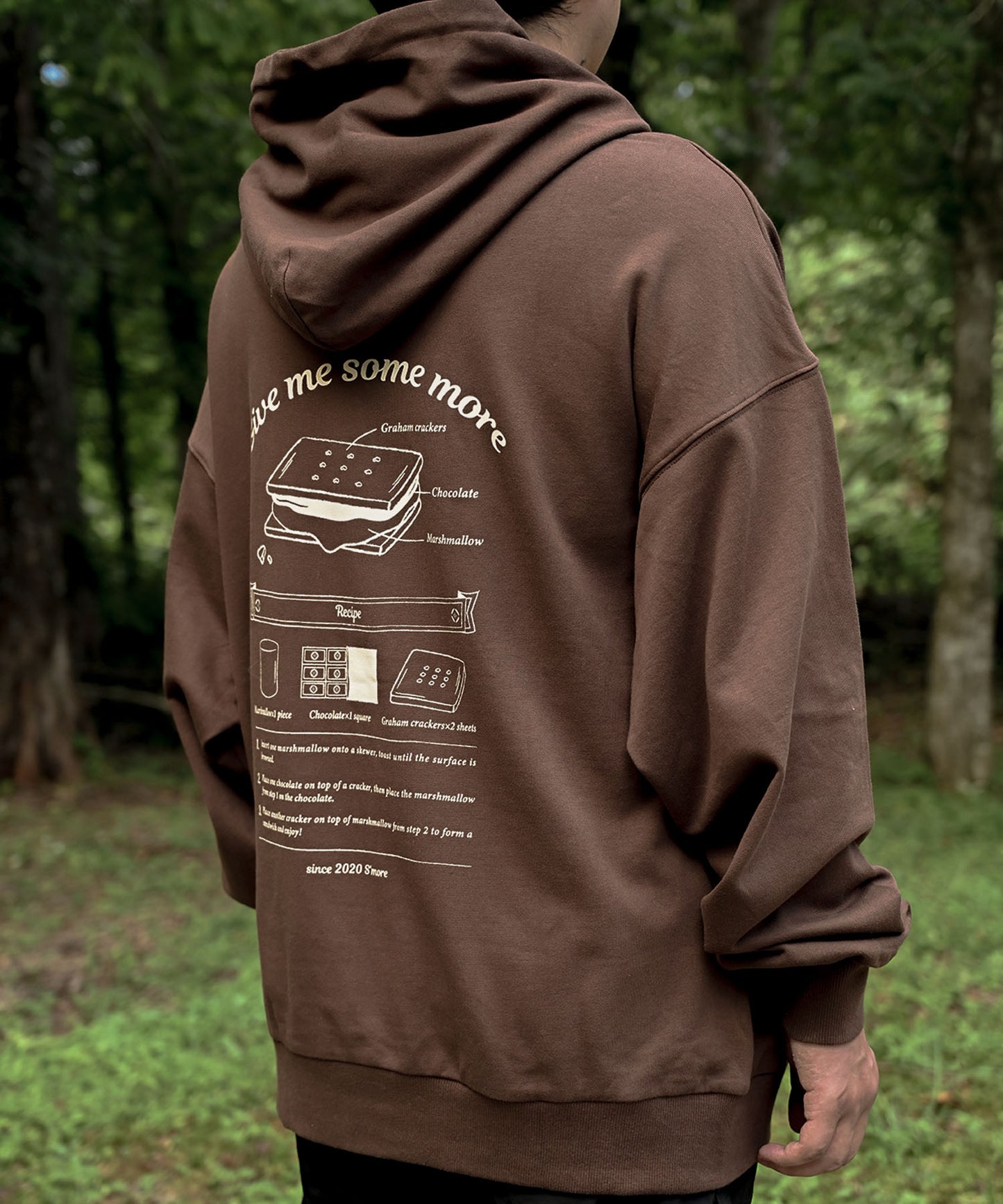 New!! COTTON HOODED SWEATSHIRT - S'more recipe コットンフーディッドスウェット - スモアレシピ