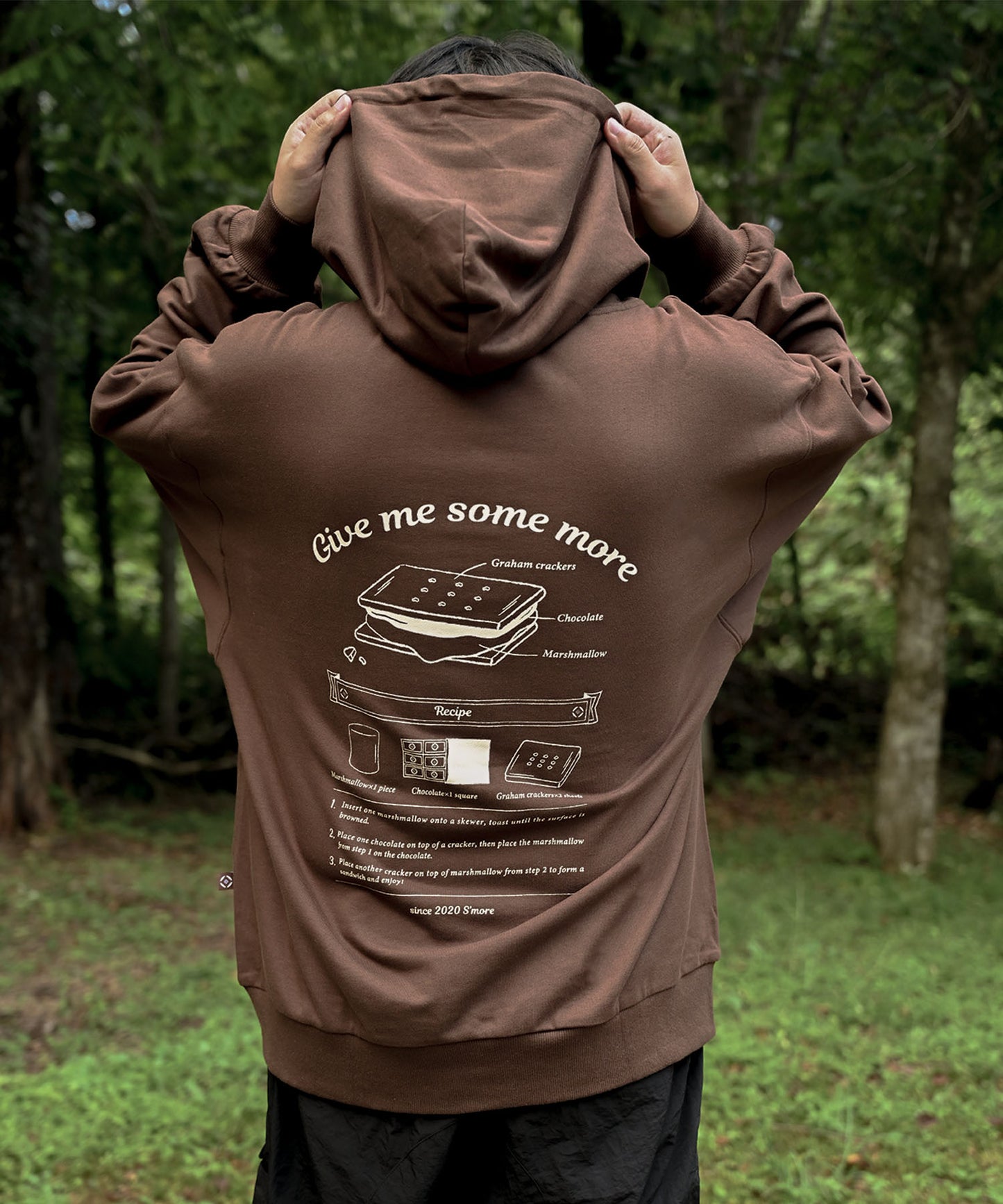 New!! COTTON HOODED SWEATSHIRT - S'more recipe コットンフーディッドスウェット - スモアレシピ