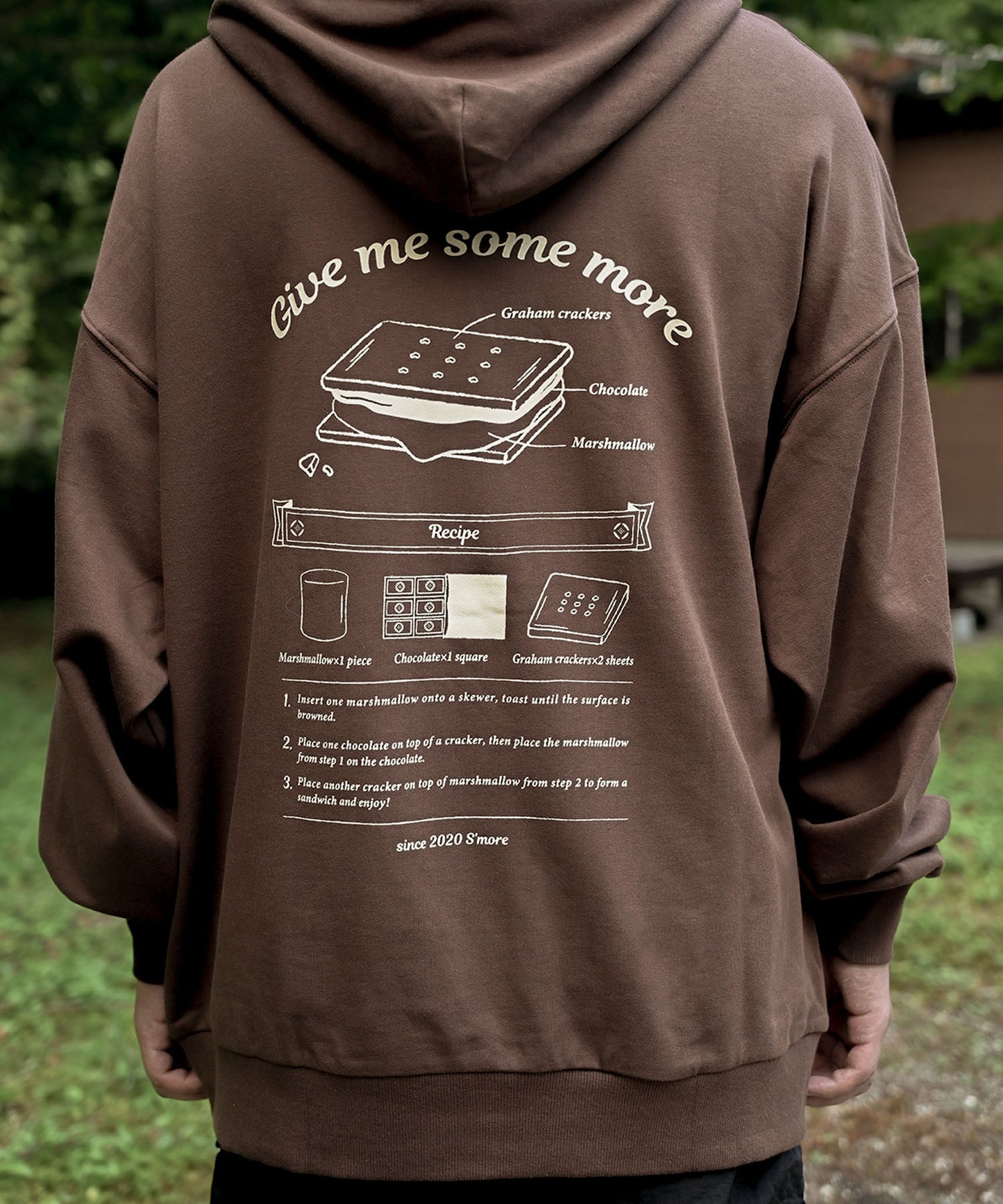 New!! COTTON HOODED SWEATSHIRT - S'more recipe コットンフーディッドスウェット - スモアレシピ