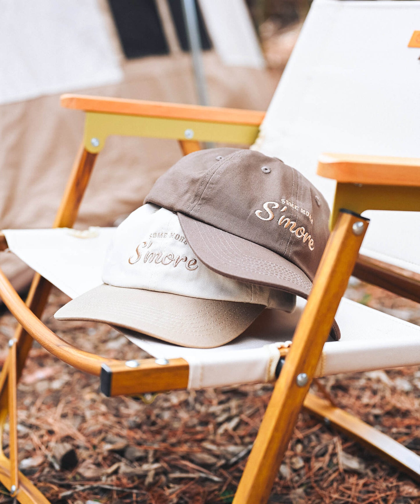 New!! S'more crew cap 刺繍ロゴ綿100%キャップ
